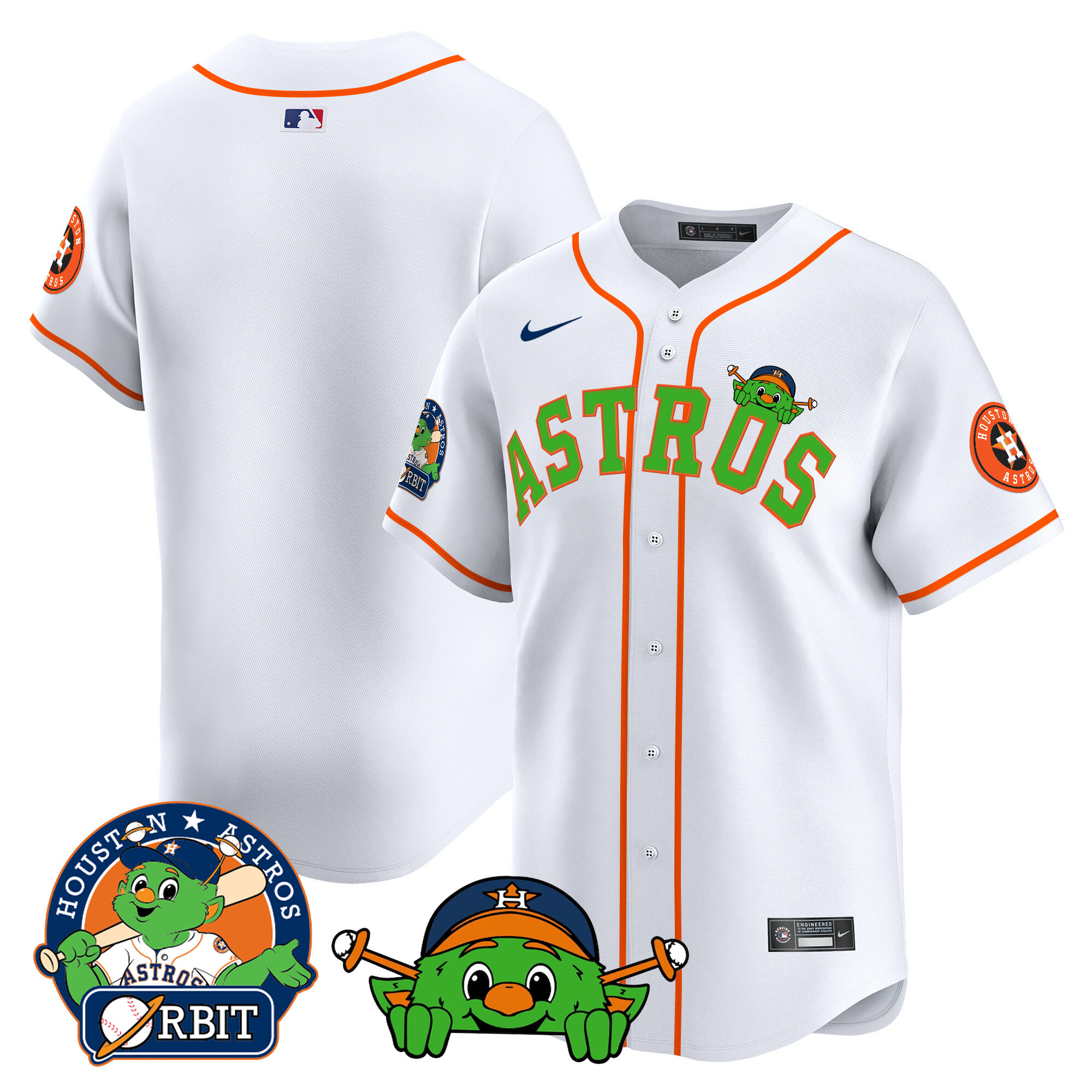 Men's Astros Orbit Patch Vapor Premier Limited Jersey V3 - All Stitched - Image 18