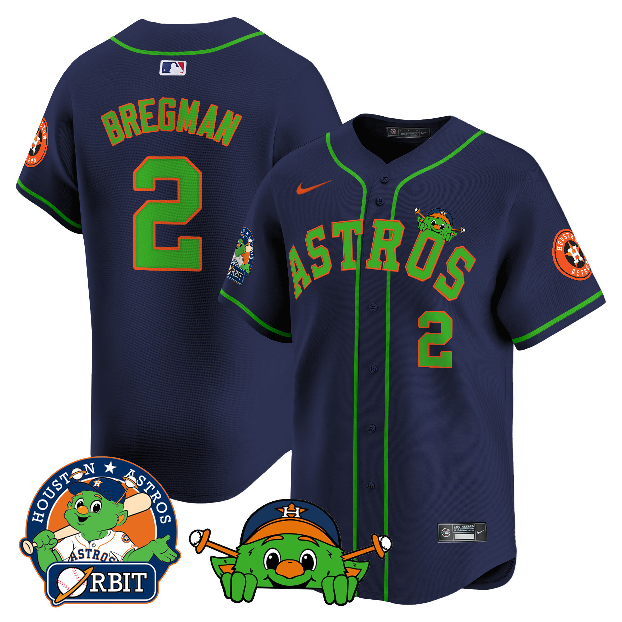 Men's Astros Orbit Patch Vapor Premier Limited Jersey V3 - All Stitched - Image 22