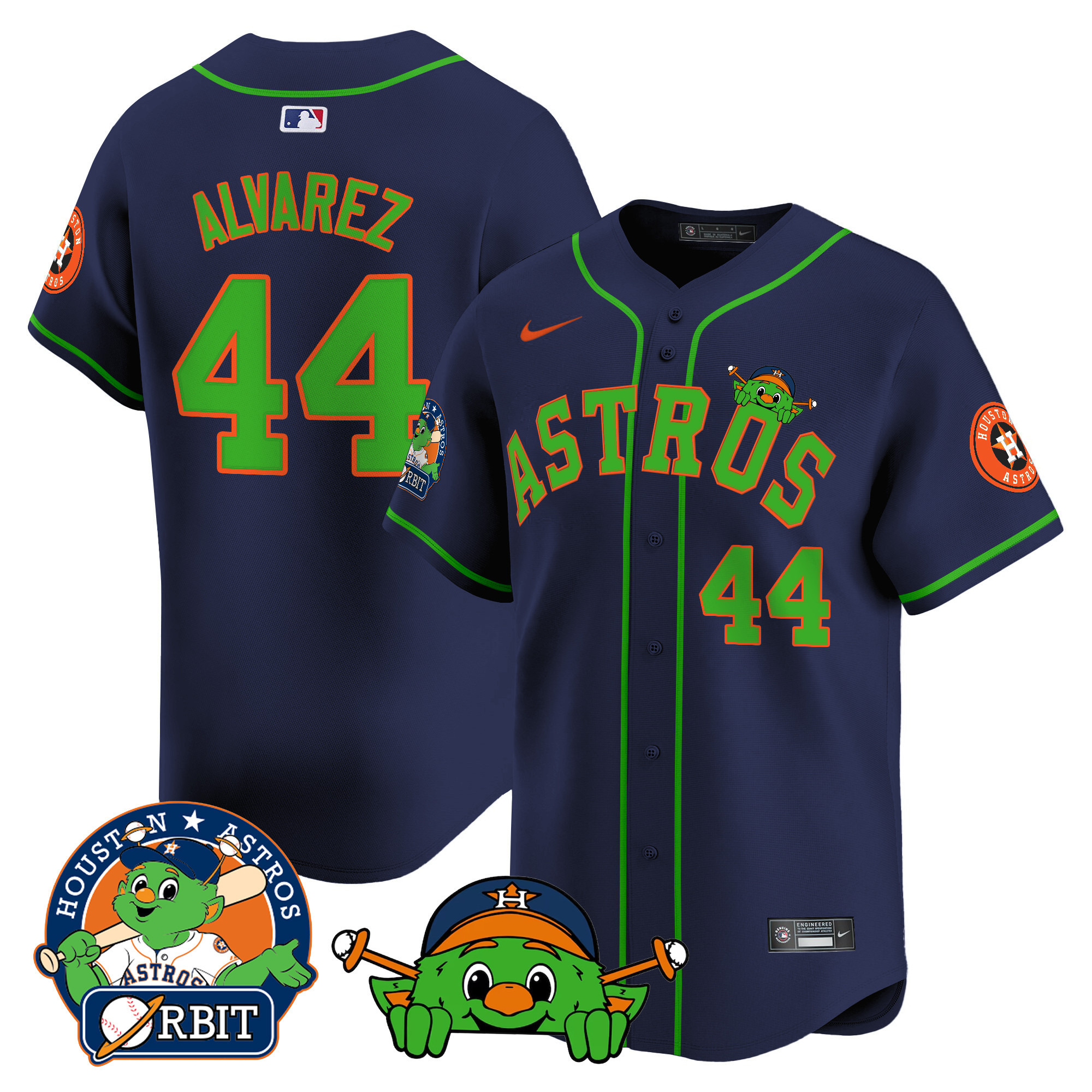Men's Astros Orbit Patch Vapor Premier Limited Jersey V3 - All Stitched - Image 23
