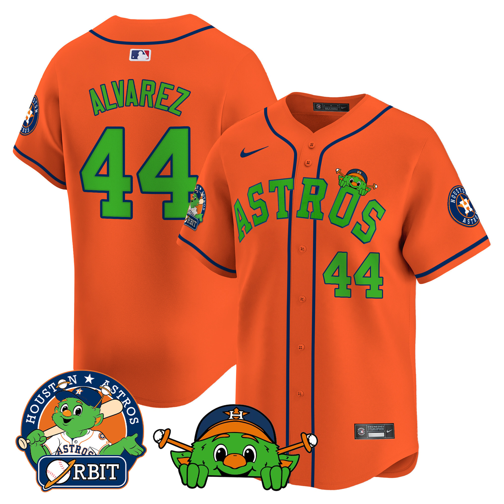 Men's Astros Orbit Patch Vapor Premier Limited Jersey V3 - All Stitched - Image 32