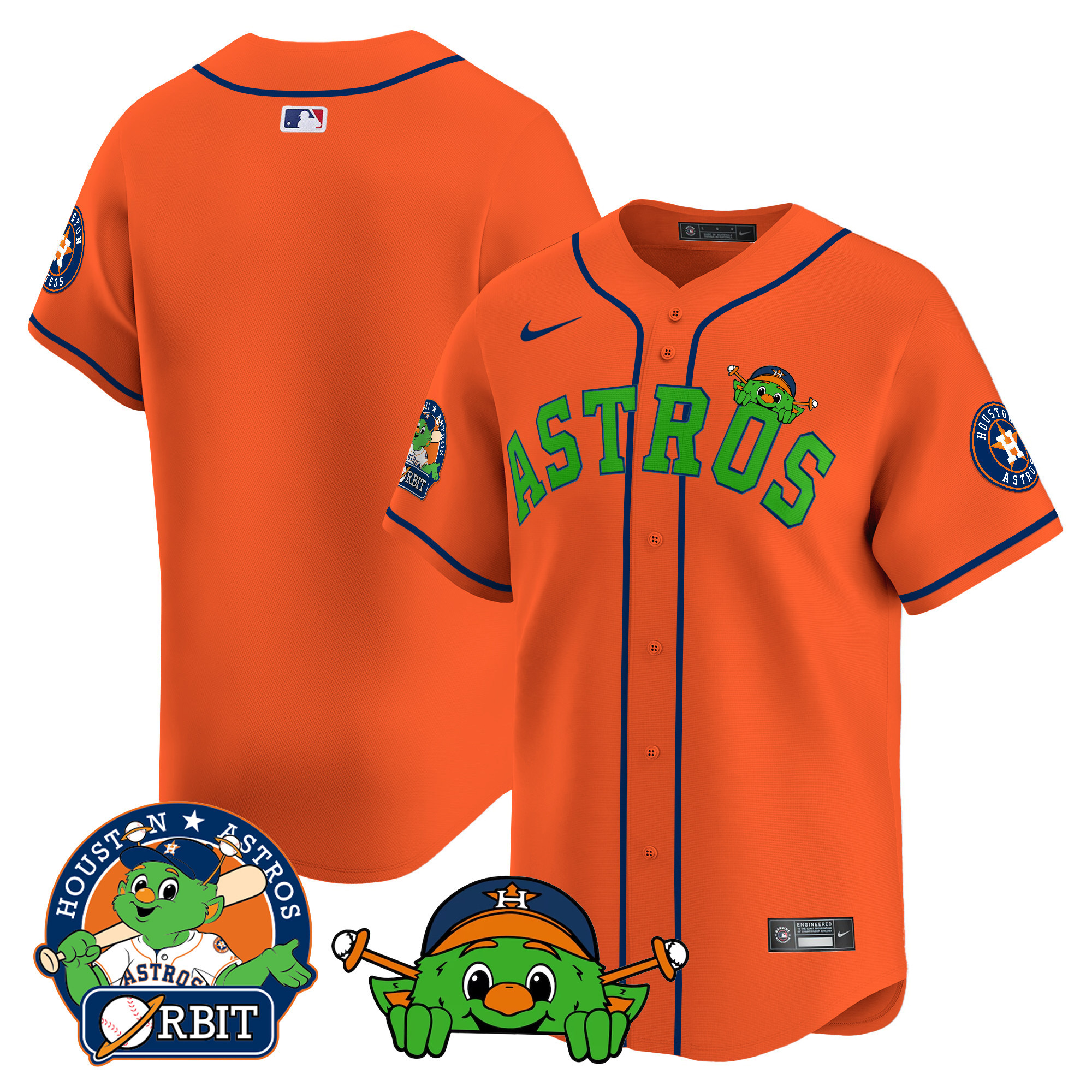 Men's Astros Orbit Patch Vapor Premier Limited Jersey V3 - All Stitched - Image 36