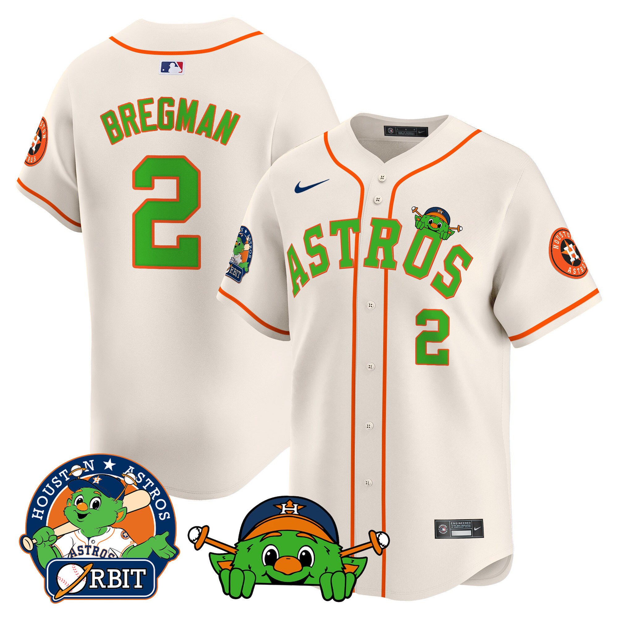 Men's Astros Orbit Patch Vapor Premier Limited Jersey V3 - All Stitched - Image 40