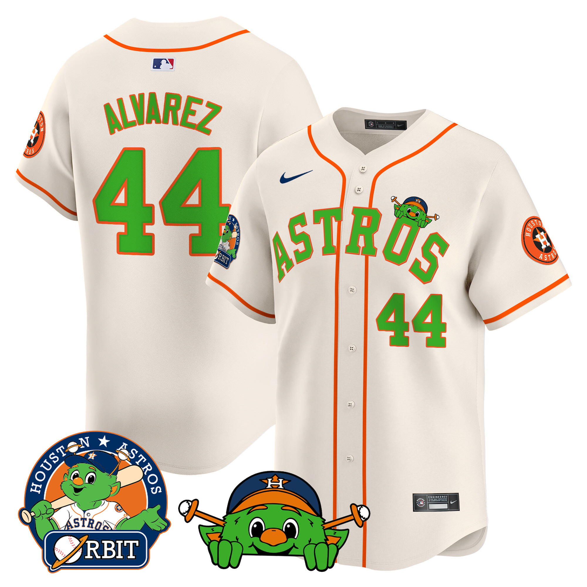 Men's Astros Orbit Patch Vapor Premier Limited Jersey V3 - All Stitched - Image 41