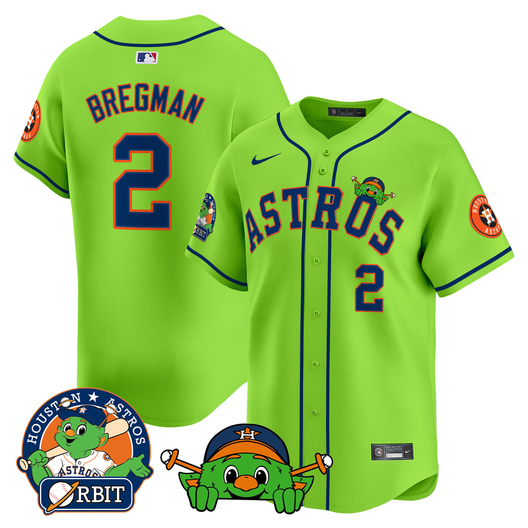 Men's Astros Orbit Patch Vapor Premier Limited Jersey V3 - All Stitched - Image 4