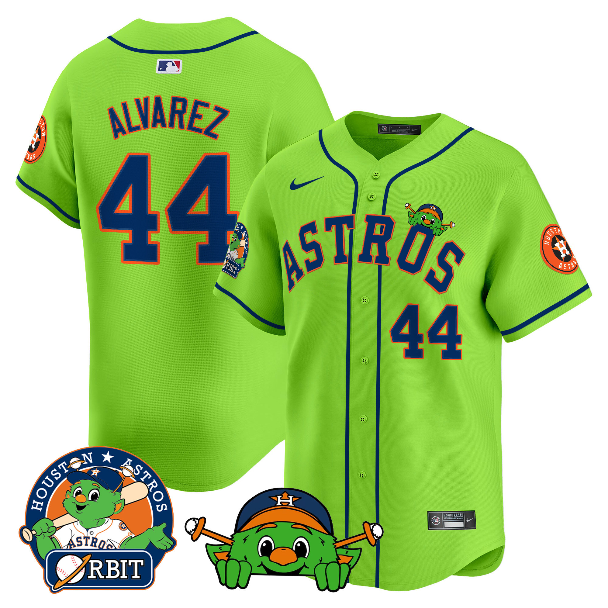 Men's Astros Orbit Patch Vapor Premier Limited Jersey V3 - All Stitched - Image 5