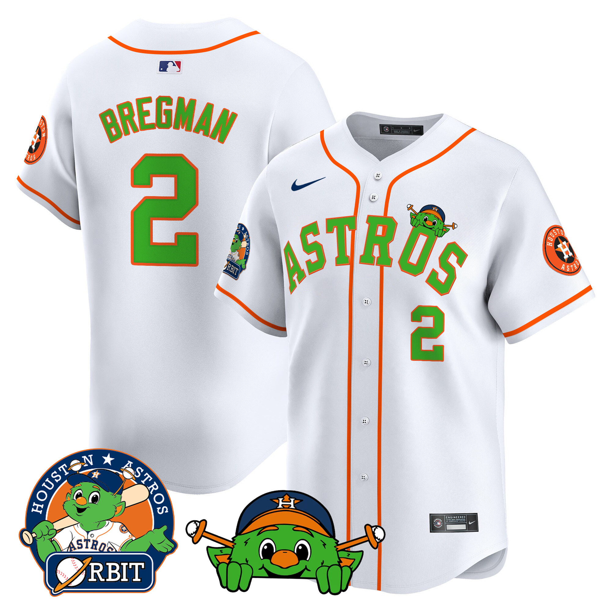 Men's Astros Orbit Patch Vapor Premier Limited Jersey V3 - All Stitched - Image 13