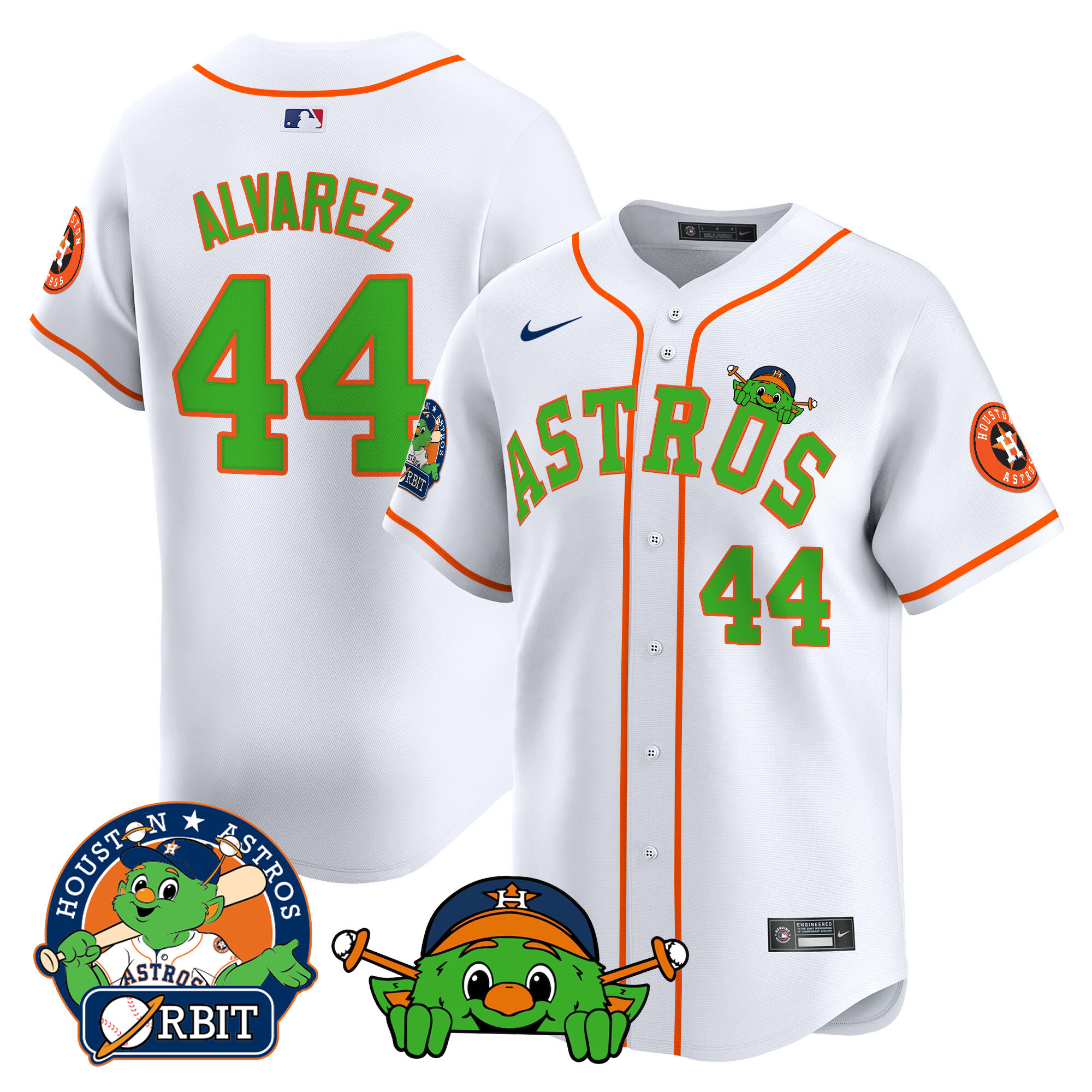Men's Astros Orbit Patch Vapor Premier Limited Jersey V3 - All Stitched - Image 14