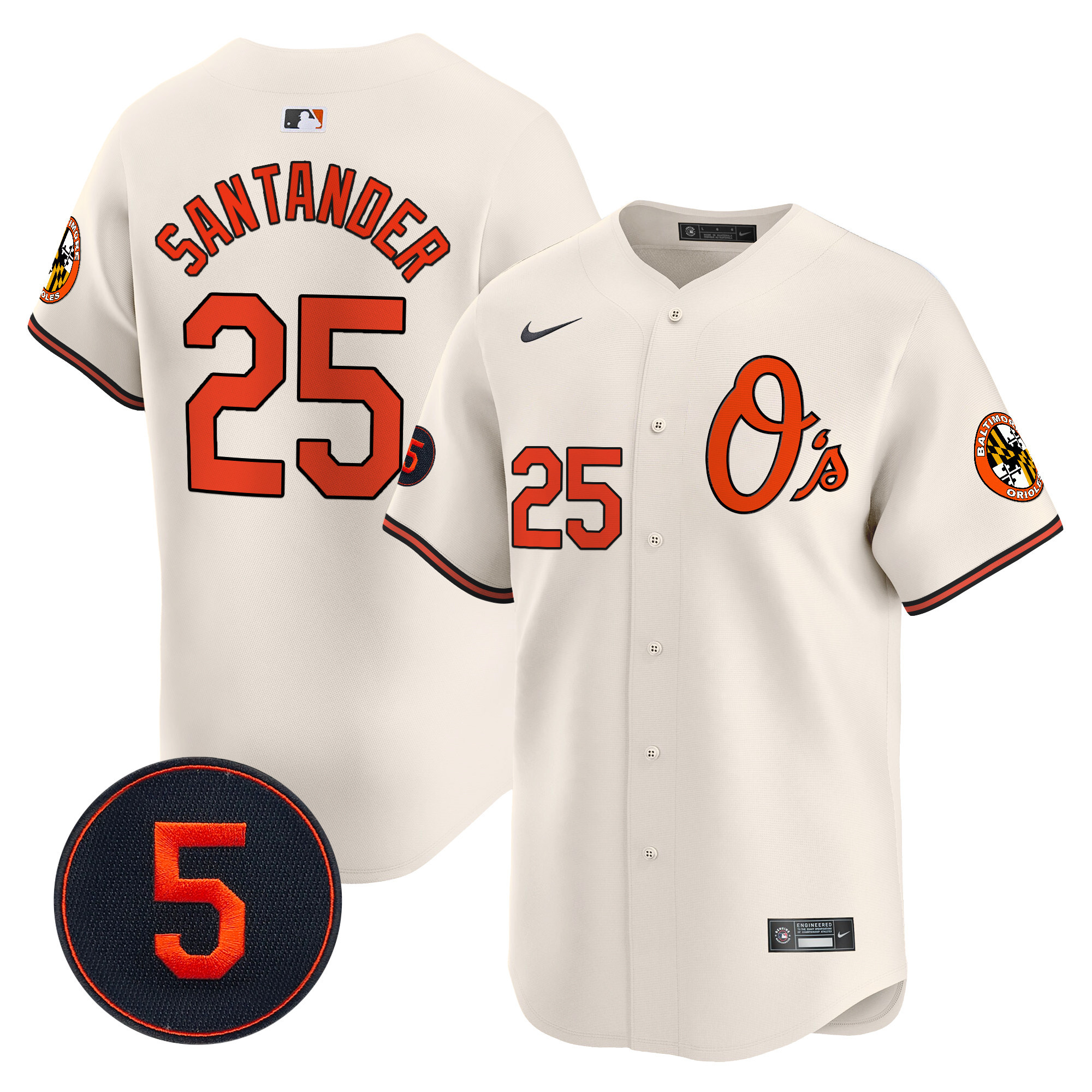 Men’s Baltimore Orioles Robinson Patch Vapor Premier Limited Jersey V4 - All Stitched - Image 5