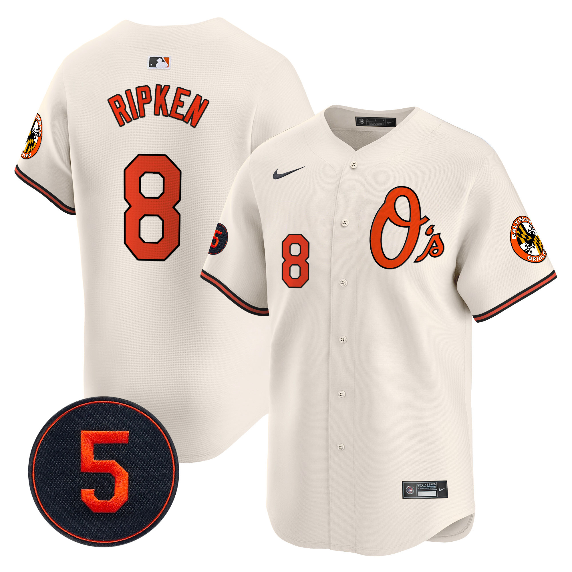 Men’s Baltimore Orioles Robinson Patch Vapor Premier Limited Jersey V4 - All Stitched - Image 6