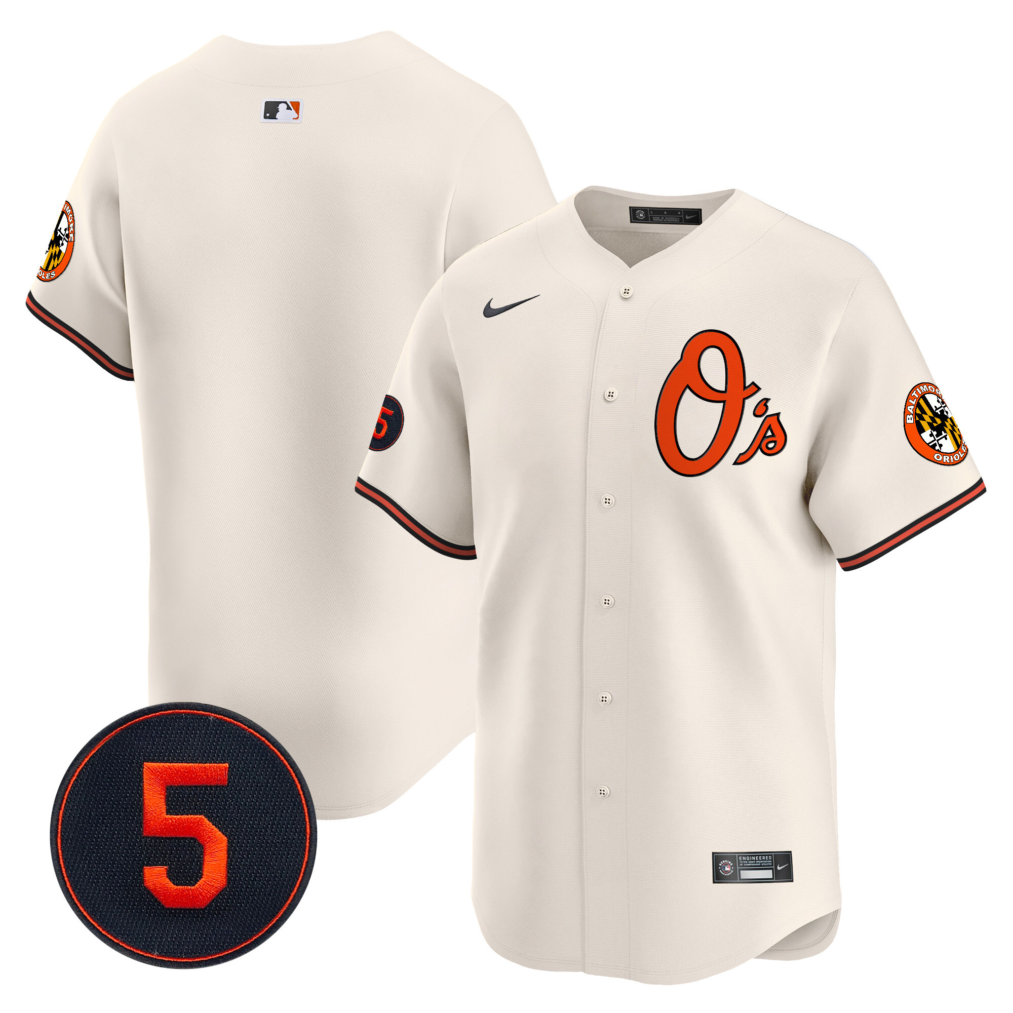 Men’s Baltimore Orioles Robinson Patch Vapor Premier Limited Jersey V4 - All Stitched - Image 8
