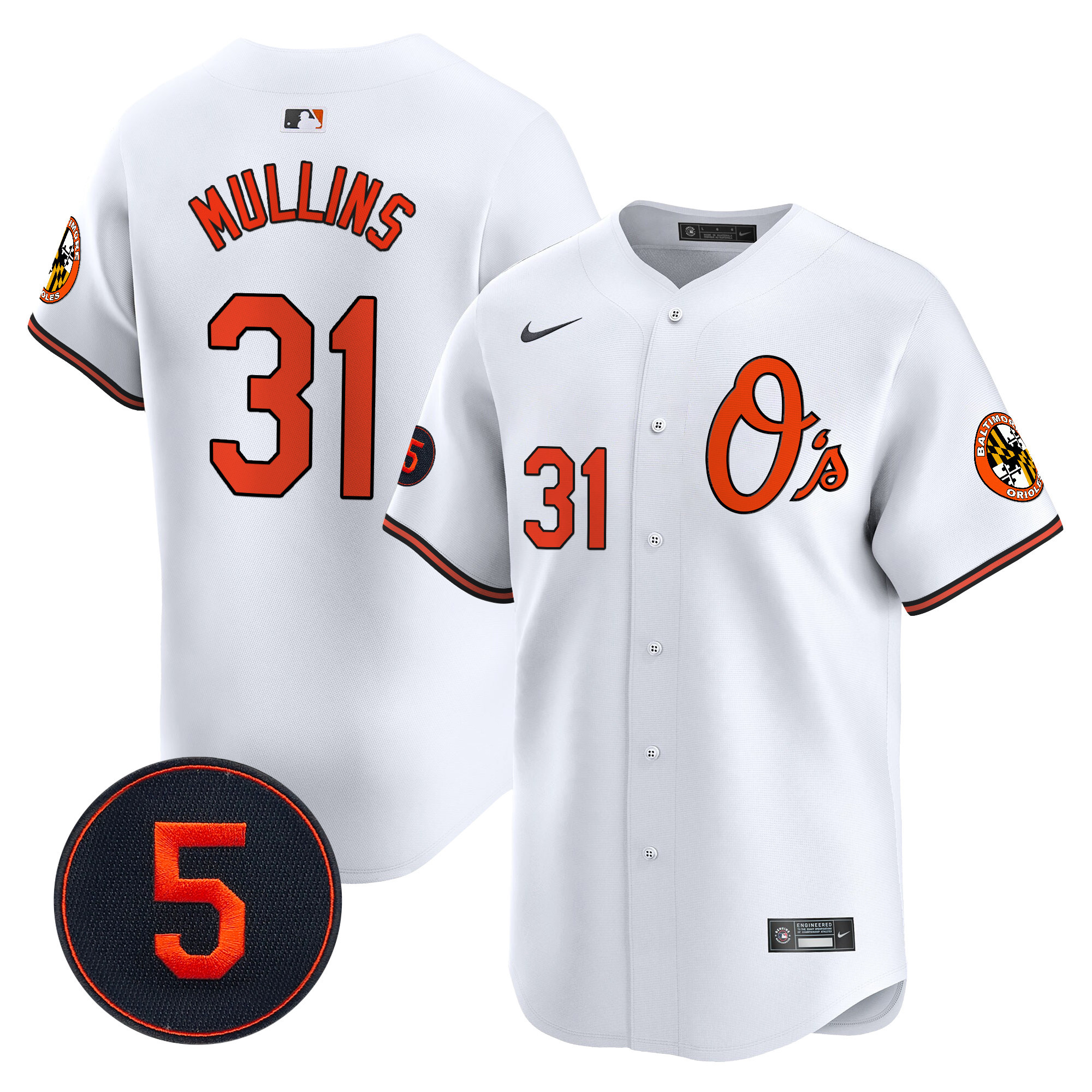 Men’s Baltimore Orioles Robinson Patch Vapor Premier Limited Jersey V4 - All Stitched - Image 12