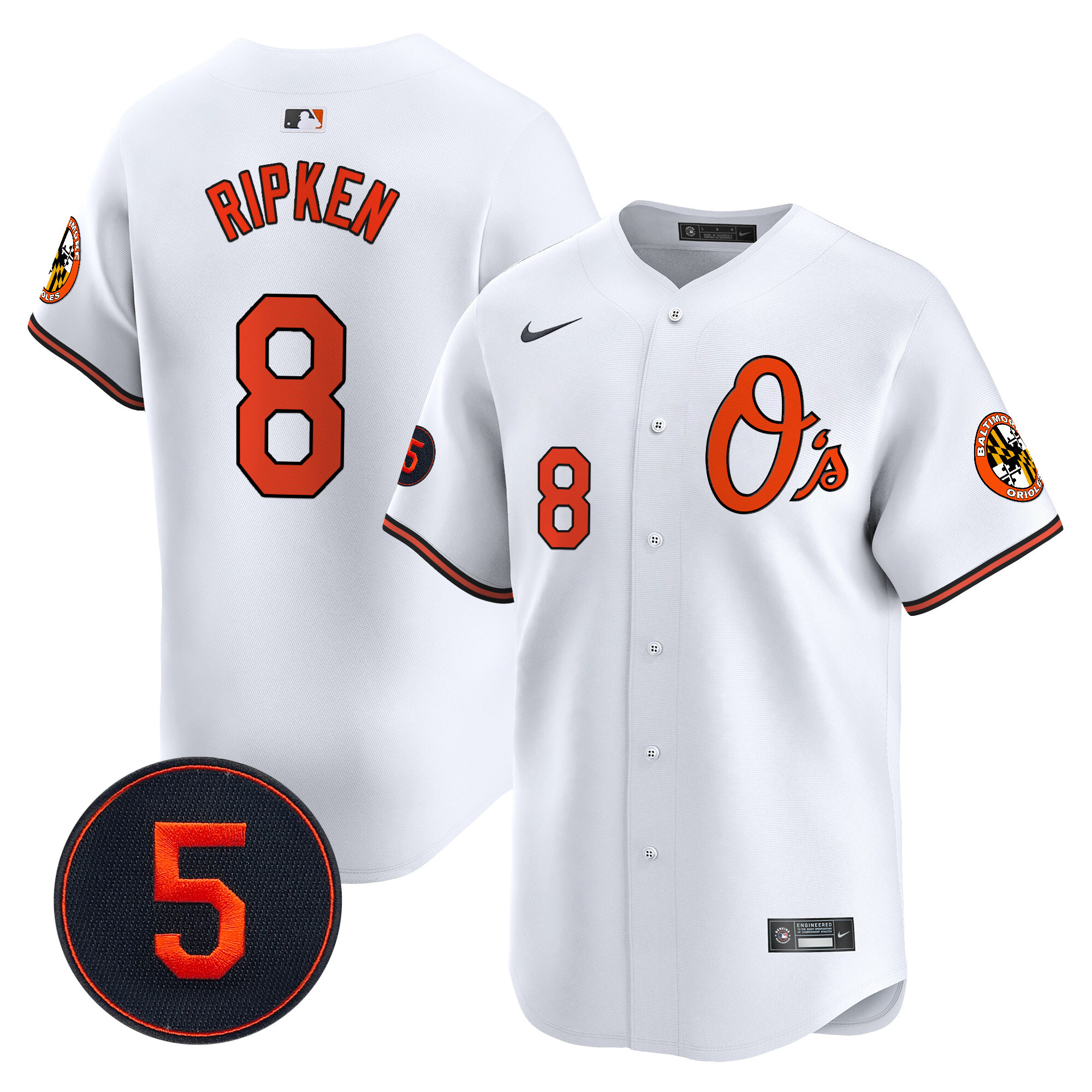 Men’s Baltimore Orioles Robinson Patch Vapor Premier Limited Jersey V4 - All Stitched - Image 14