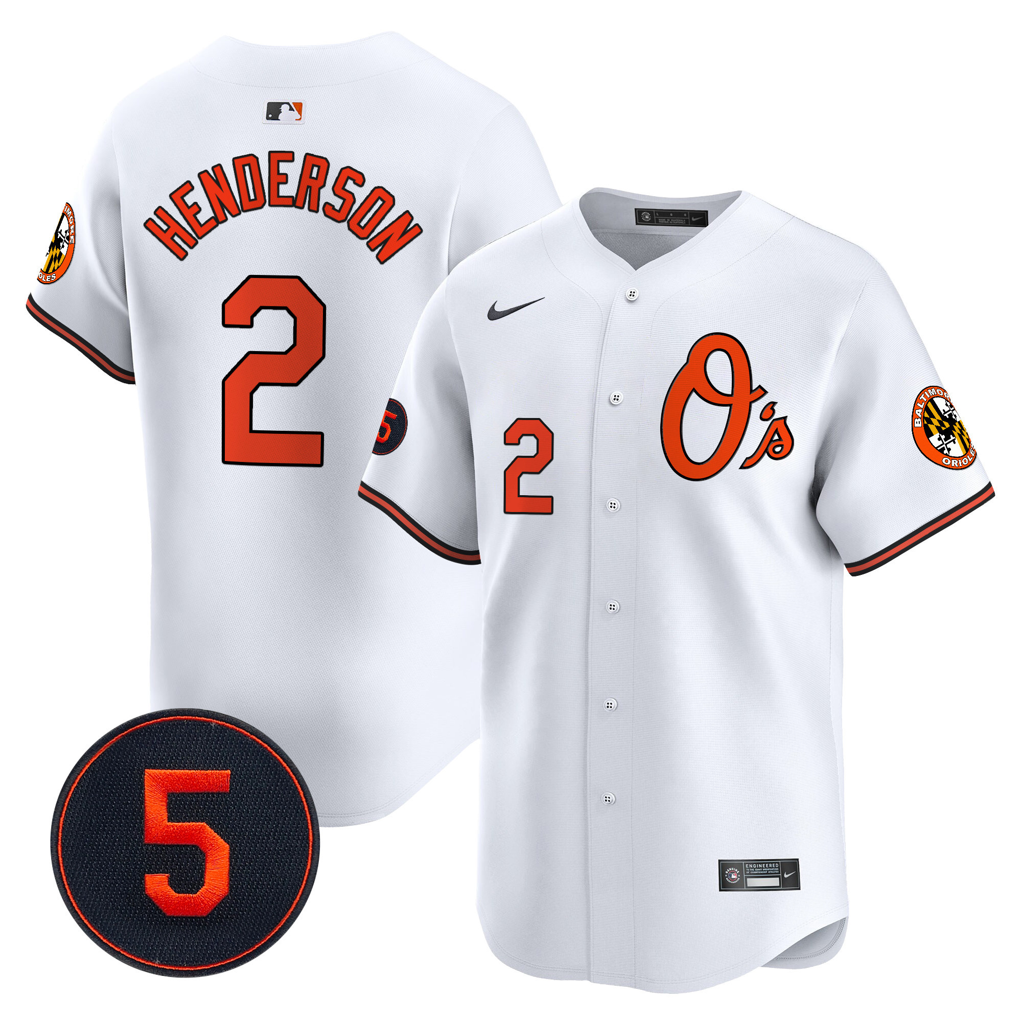 Men’s Baltimore Orioles Robinson Patch Vapor Premier Limited Jersey V4 - All Stitched - Image 15