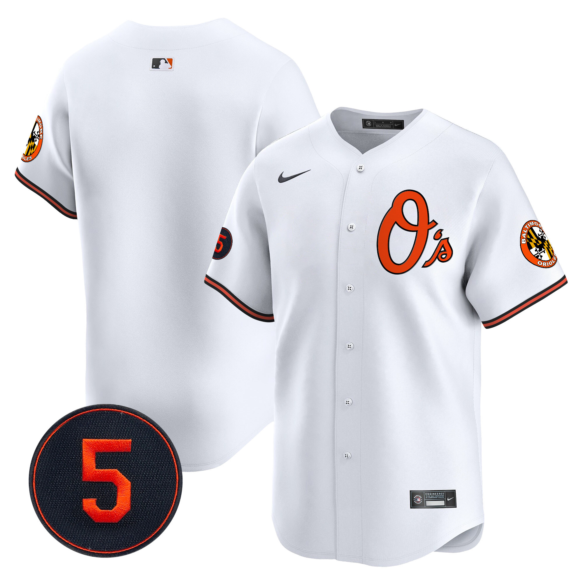 Men’s Baltimore Orioles Robinson Patch Vapor Premier Limited Jersey V4 - All Stitched - Image 16