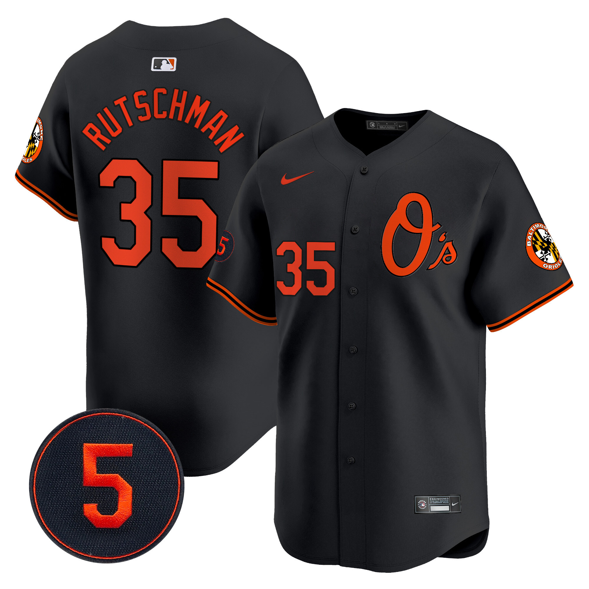 Men’s Baltimore Orioles Robinson Patch Vapor Premier Limited Jersey V4 - All Stitched - Image 17