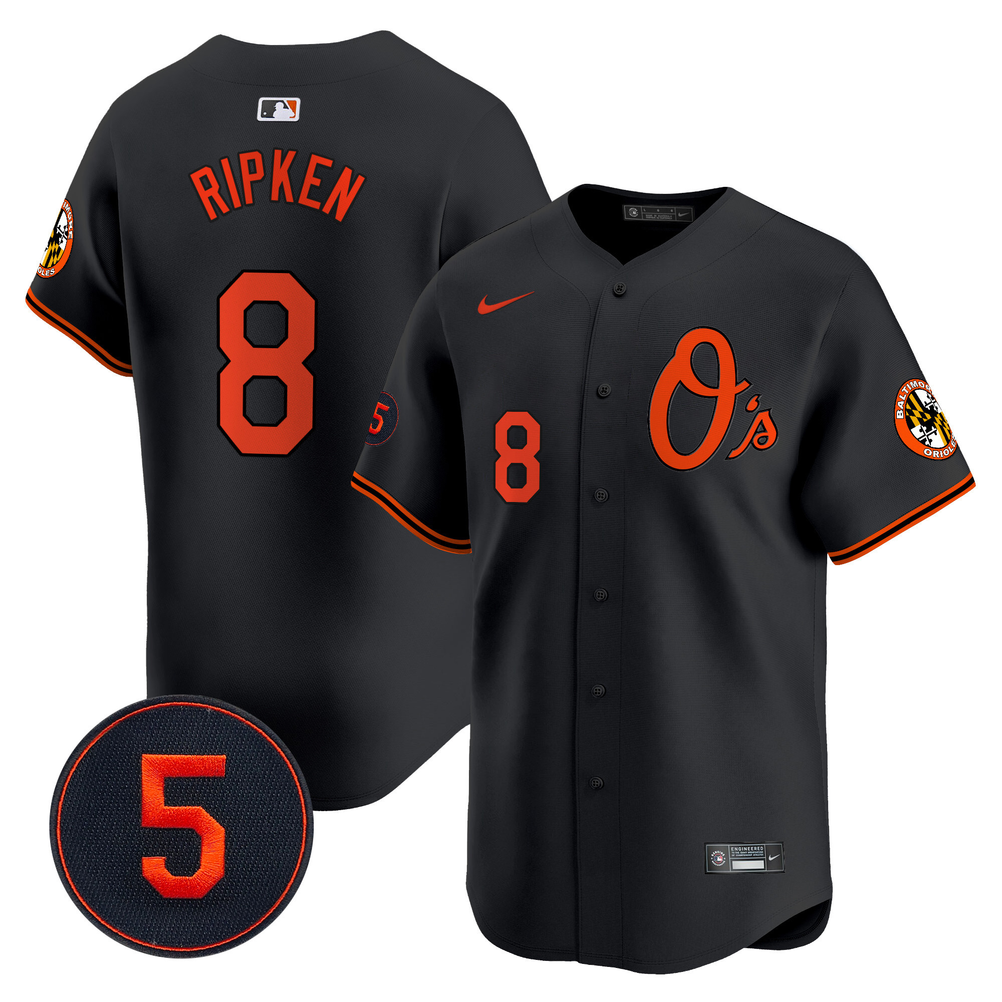 Men’s Baltimore Orioles Robinson Patch Vapor Premier Limited Jersey V4 - All Stitched - Image 22