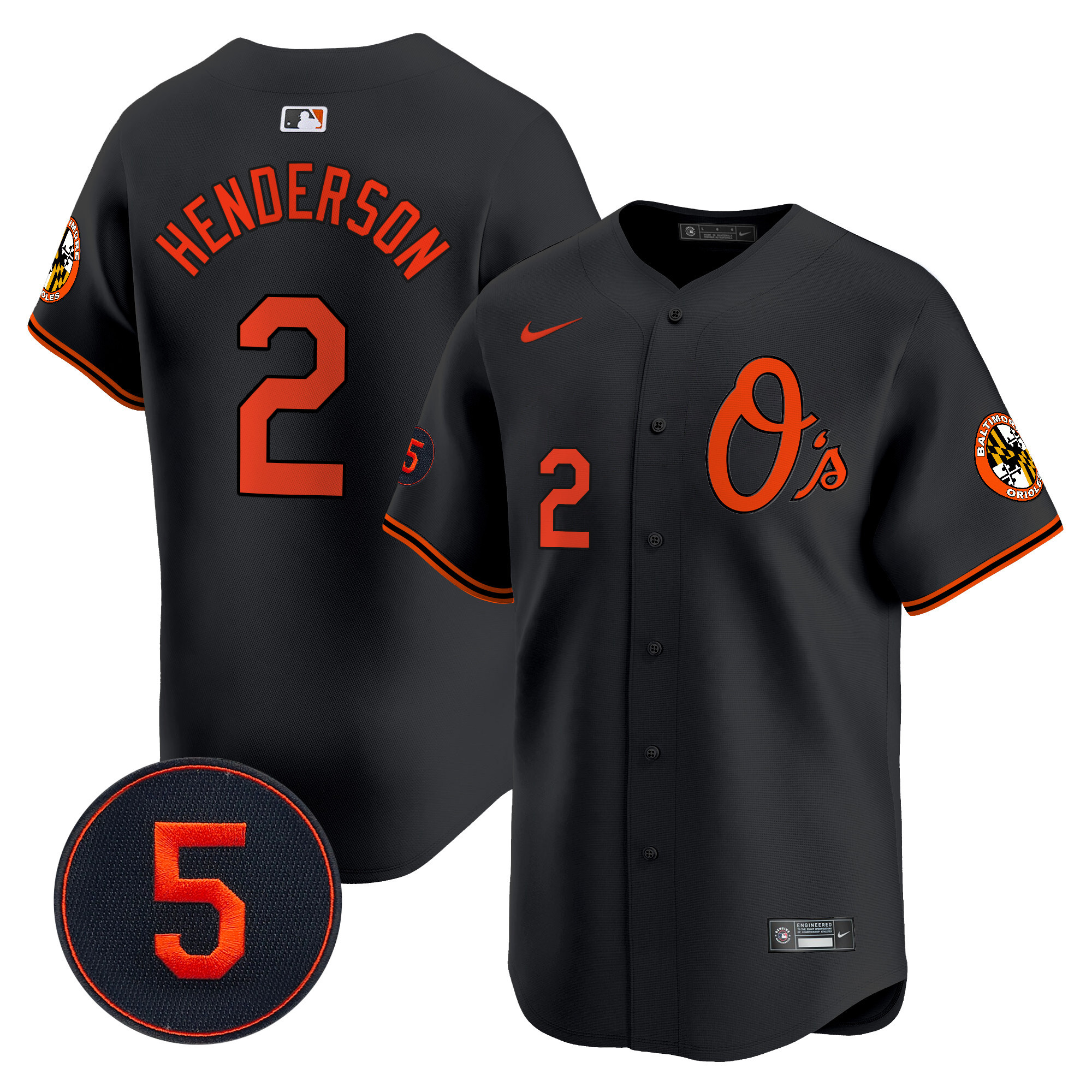 Men’s Baltimore Orioles Robinson Patch Vapor Premier Limited Jersey V4 - All Stitched - Image 23