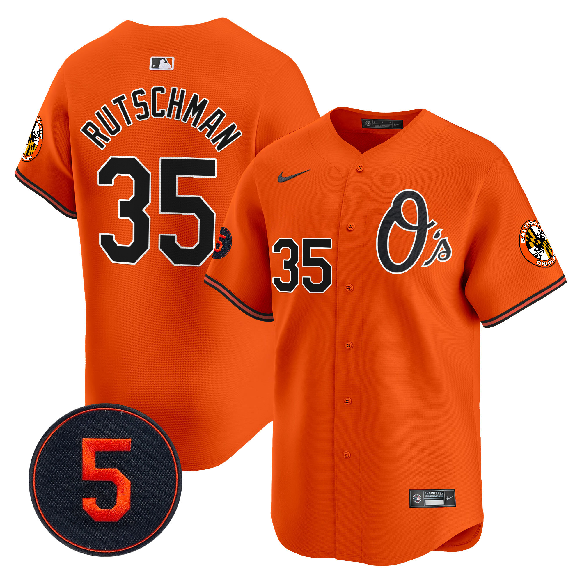 Men’s Baltimore Orioles Robinson Patch Vapor Premier Limited Jersey V4 - All Stitched - Image 25
