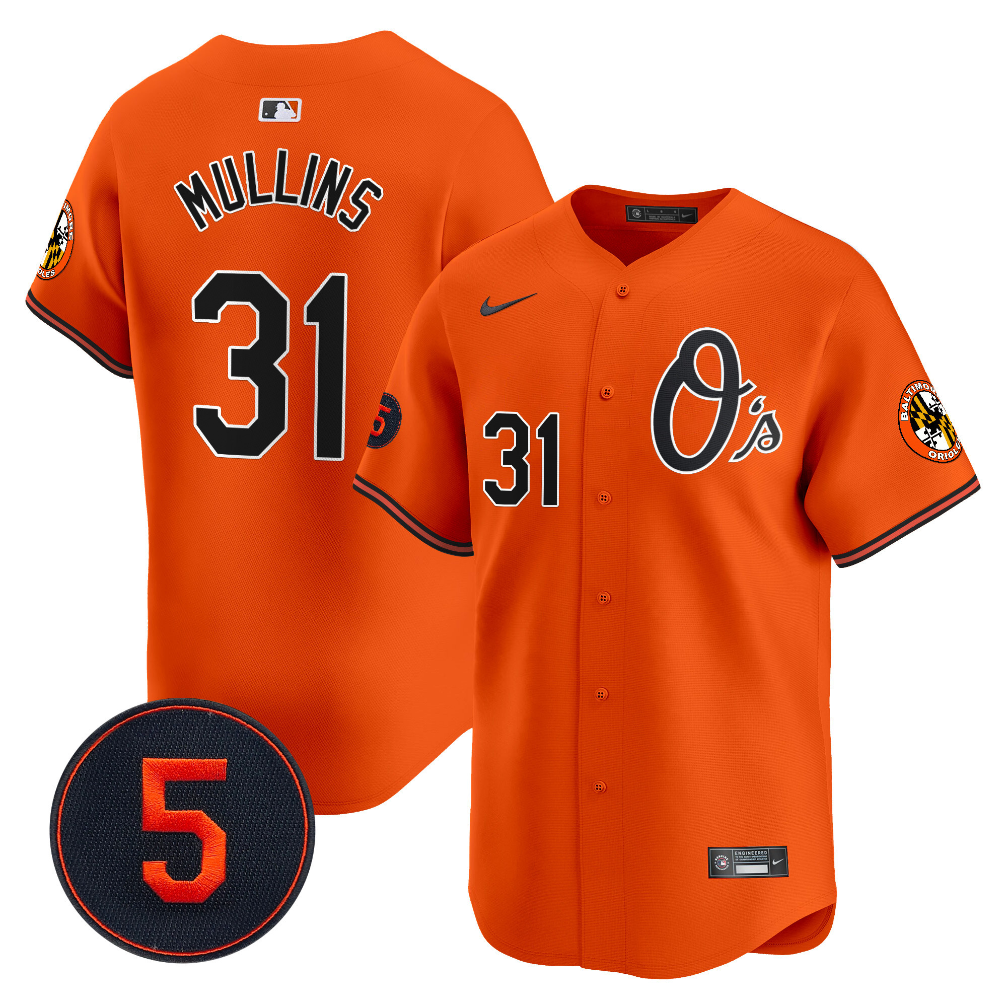 Men’s Baltimore Orioles Robinson Patch Vapor Premier Limited Jersey V4 - All Stitched - Image 28