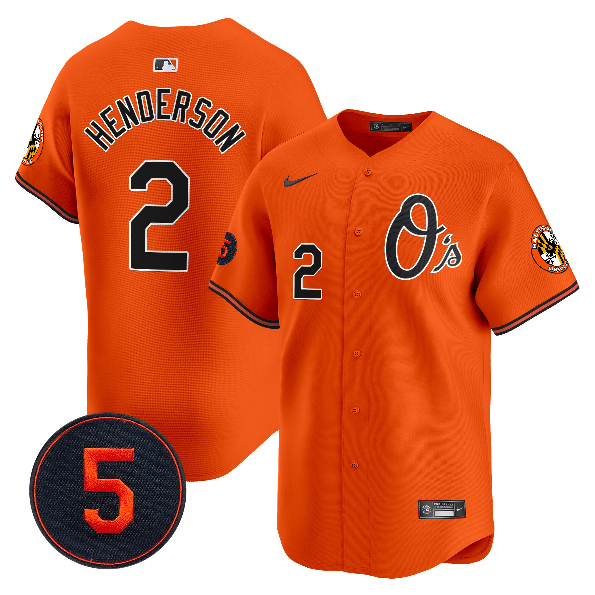 Men’s Baltimore Orioles Robinson Patch Vapor Premier Limited Jersey V4 - All Stitched - Image 31