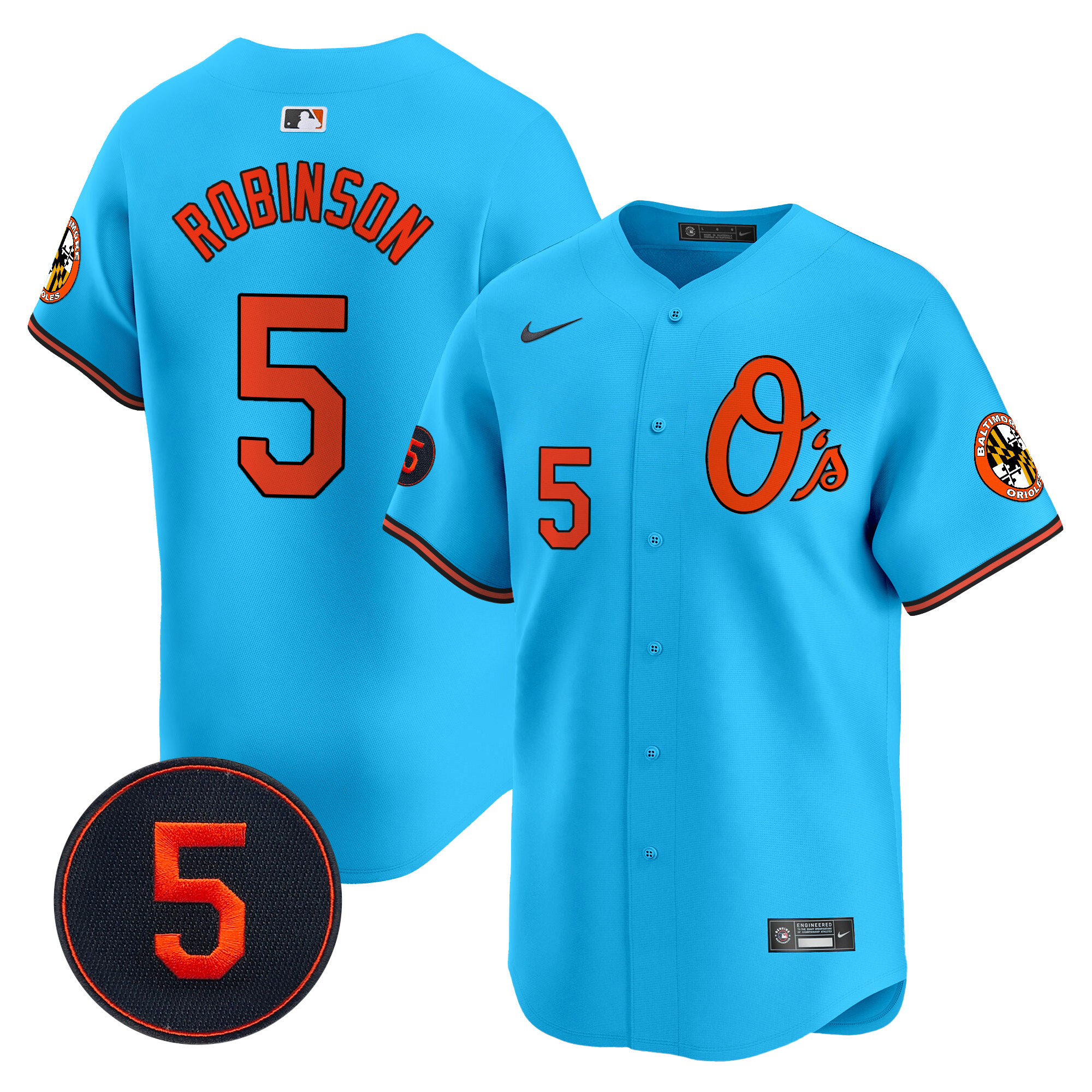 Men’s Baltimore Orioles Robinson Patch Vapor Premier Limited Jersey V4 - All Stitched - Image 34