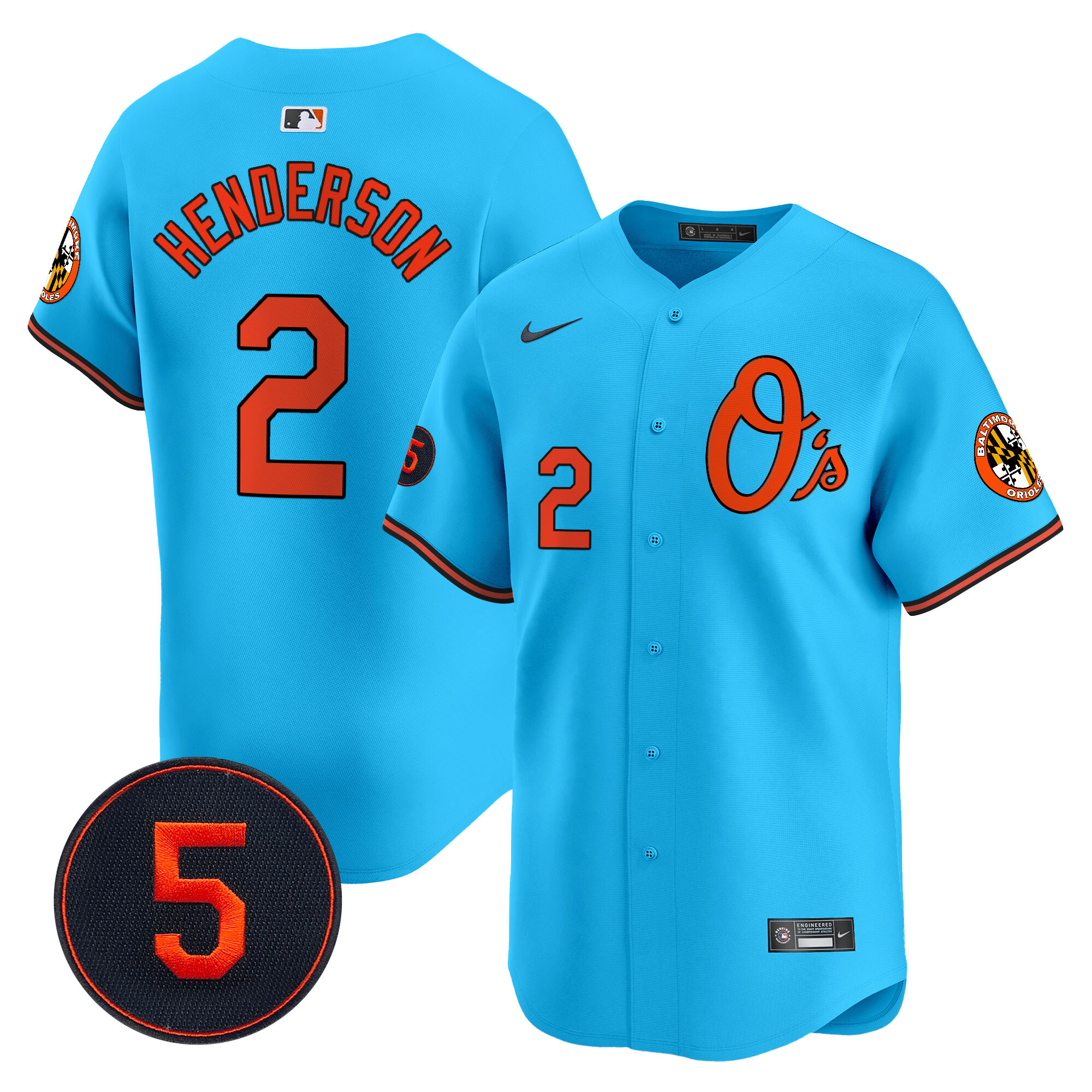 Men’s Baltimore Orioles Robinson Patch Vapor Premier Limited Jersey V4 - All Stitched - Image 39