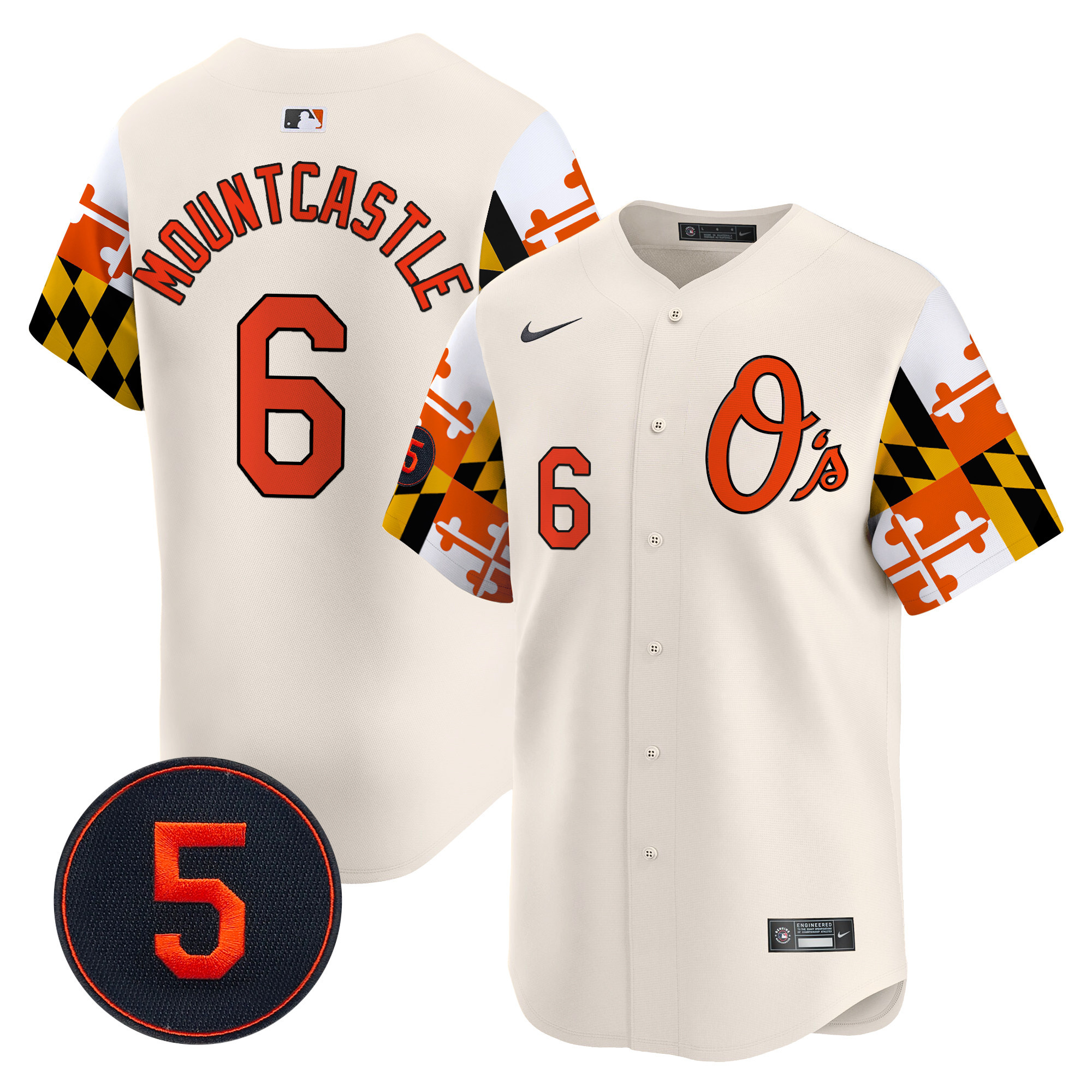 Men’s Baltimore Orioles Robinson Patch Vapor Premier Limited Jersey V5 - All Stitched - Image 3