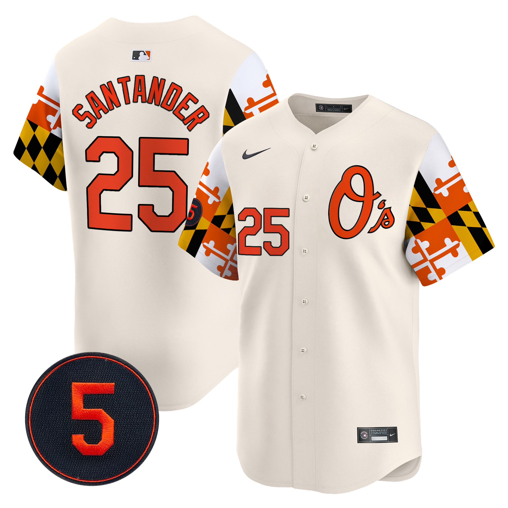 Men’s Baltimore Orioles Robinson Patch Vapor Premier Limited Jersey V5 - All Stitched - Image 5
