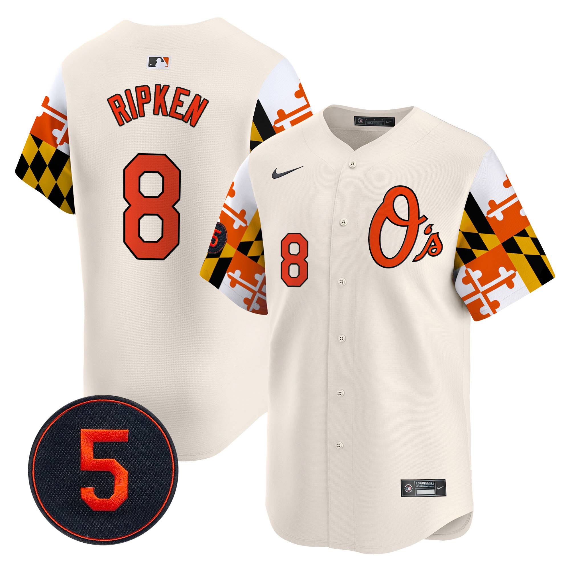 Men’s Baltimore Orioles Robinson Patch Vapor Premier Limited Jersey V5 - All Stitched - Image 6