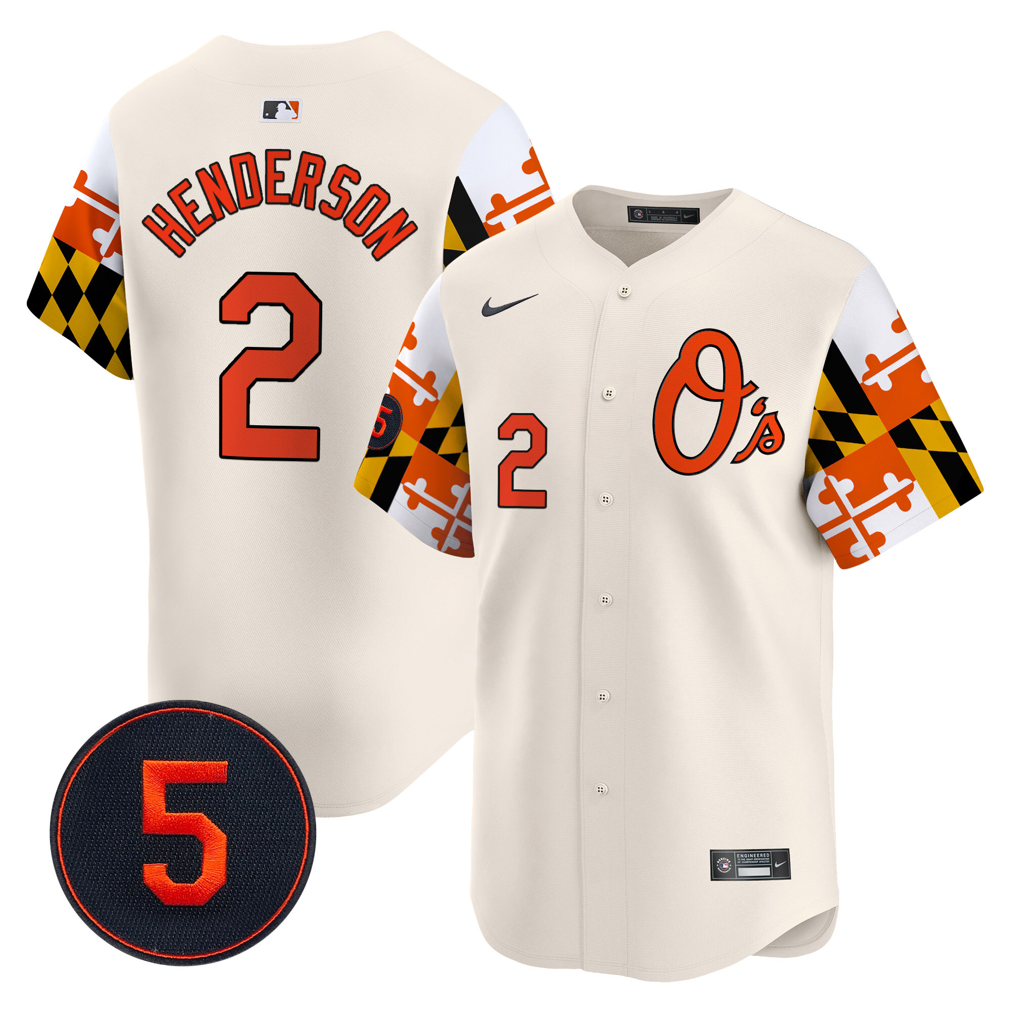 Men’s Baltimore Orioles Robinson Patch Vapor Premier Limited Jersey V5 - All Stitched - Image 7
