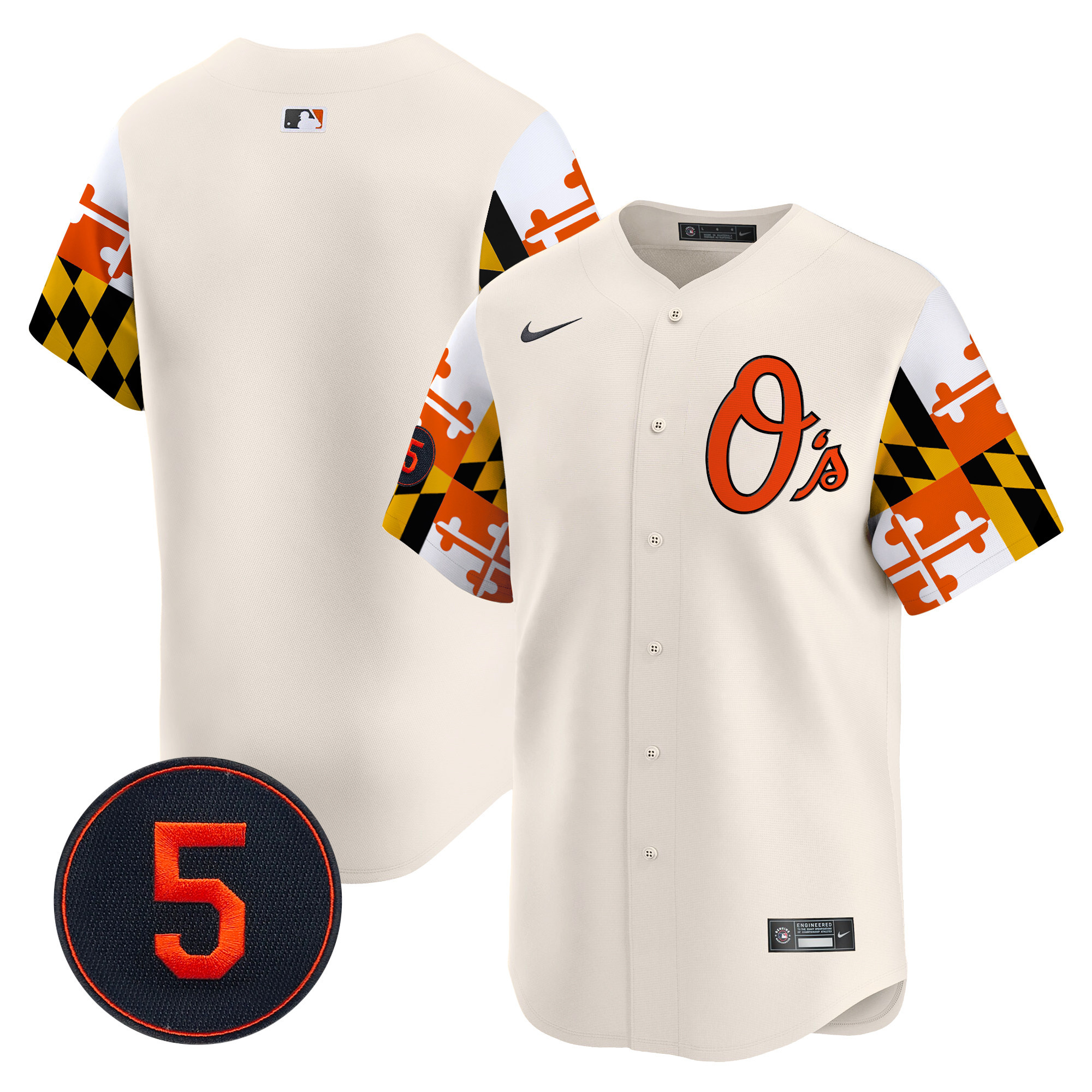 Men’s Baltimore Orioles Robinson Patch Vapor Premier Limited Jersey V5 - All Stitched - Image 8