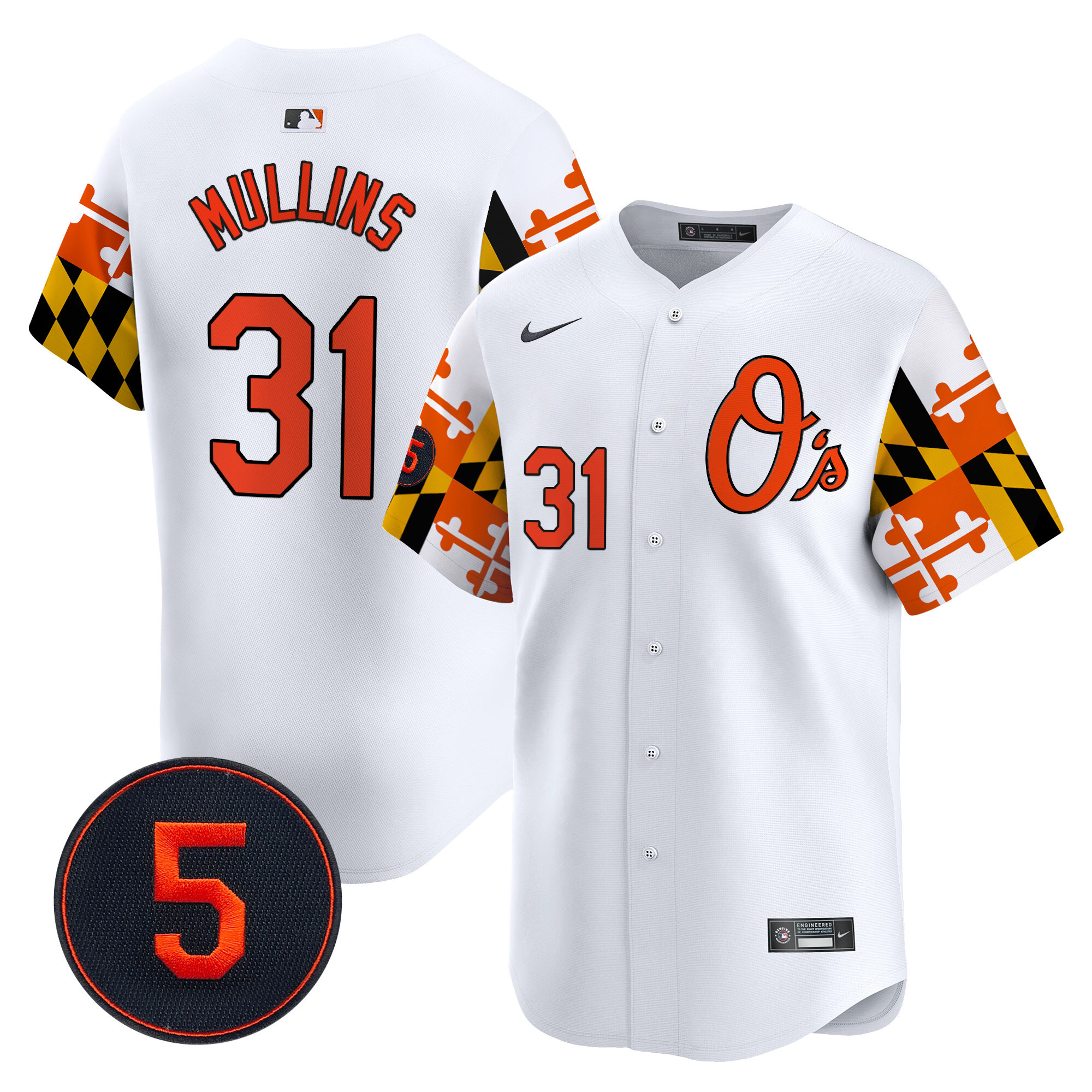 Men’s Baltimore Orioles Robinson Patch Vapor Premier Limited Jersey V5 - All Stitched - Image 12