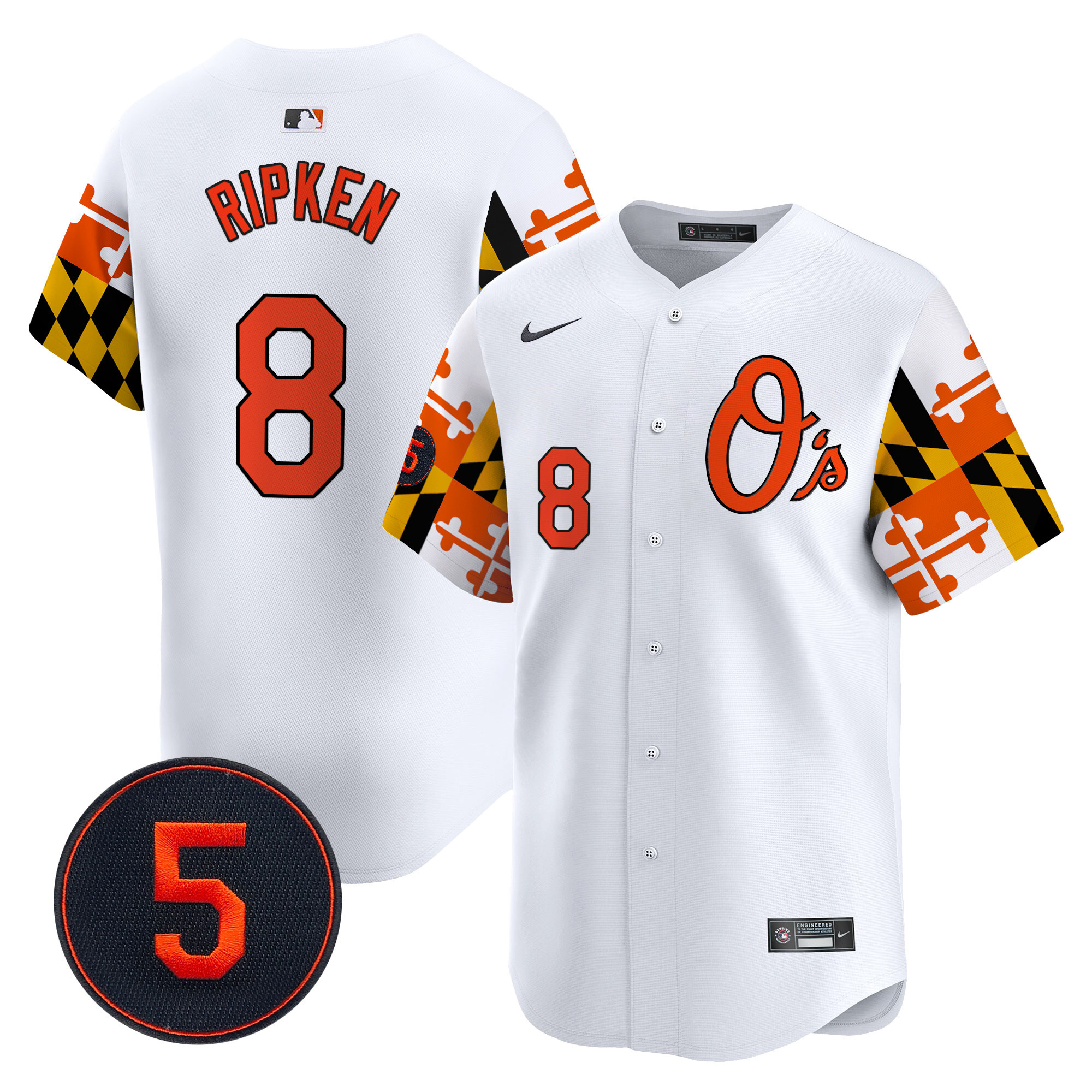 Men’s Baltimore Orioles Robinson Patch Vapor Premier Limited Jersey V5 - All Stitched - Image 14