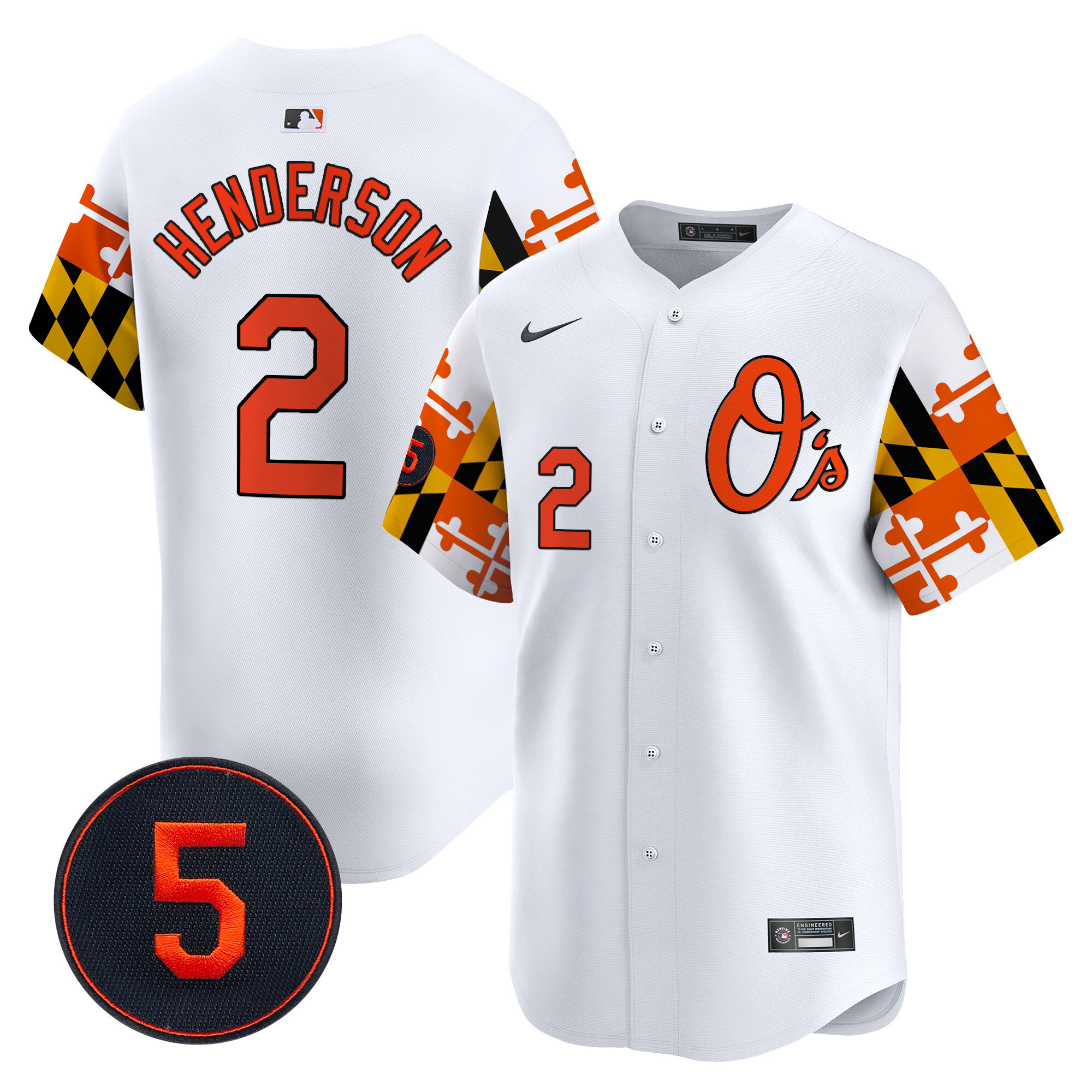 Men’s Baltimore Orioles Robinson Patch Vapor Premier Limited Jersey V5 - All Stitched - Image 15