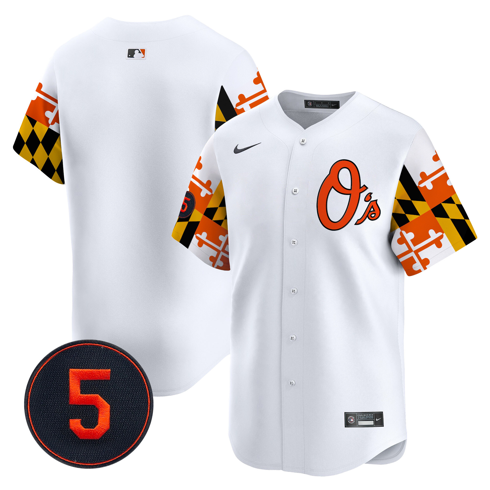 Men’s Baltimore Orioles Robinson Patch Vapor Premier Limited Jersey V5 - All Stitched - Image 16
