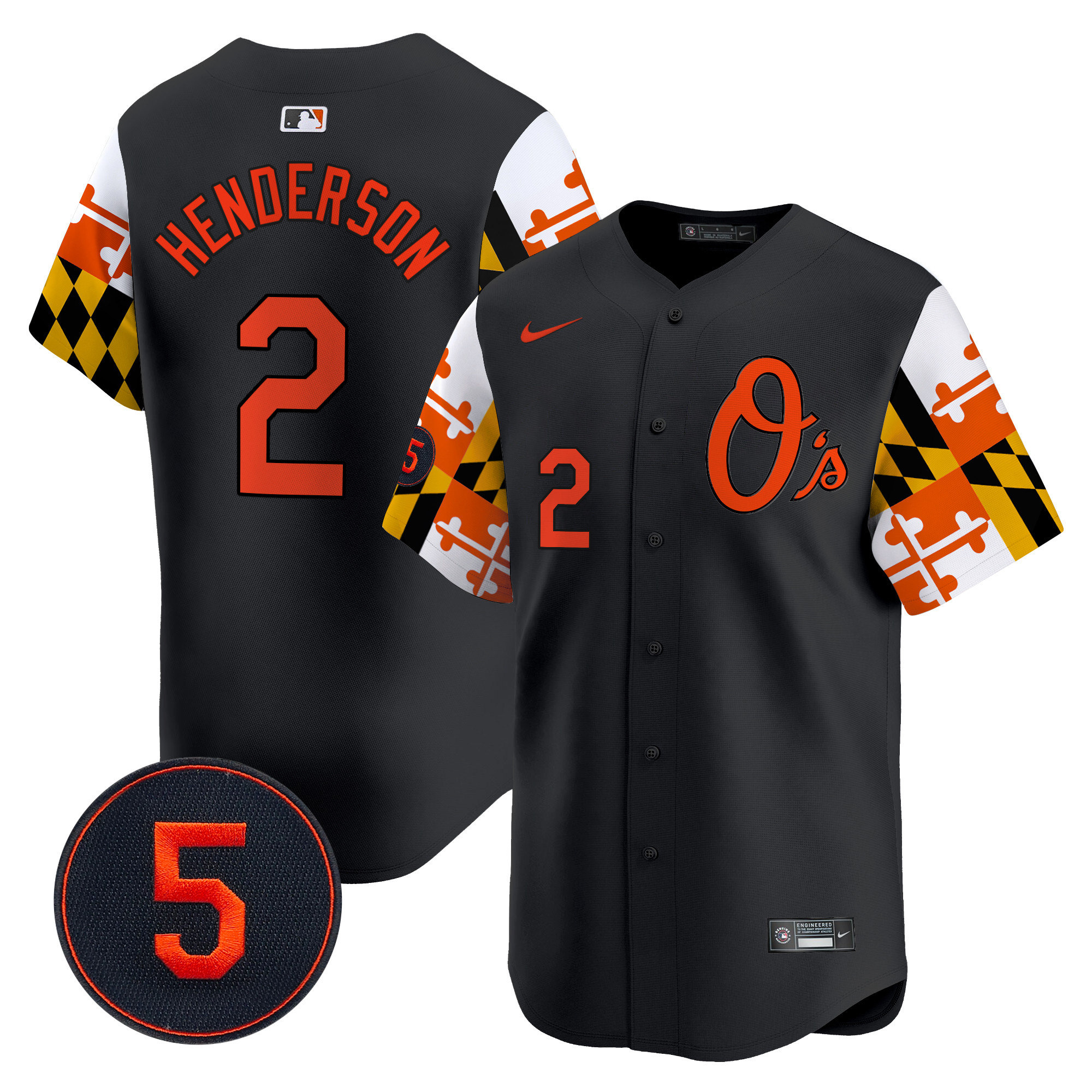 Men’s Baltimore Orioles Robinson Patch Vapor Premier Limited Jersey V5 - All Stitched - Image 23