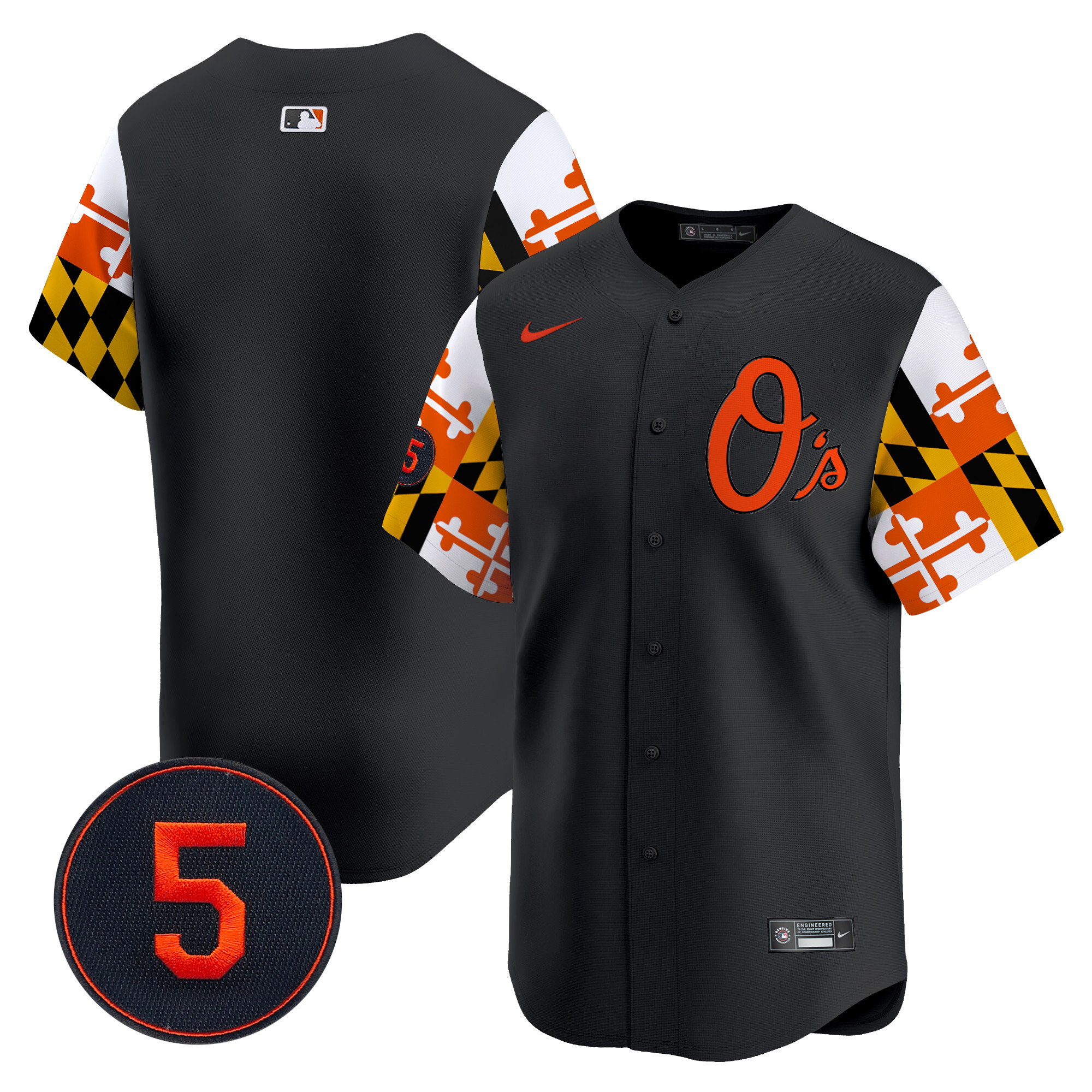 Men’s Baltimore Orioles Robinson Patch Vapor Premier Limited Jersey V5 - All Stitched - Image 24