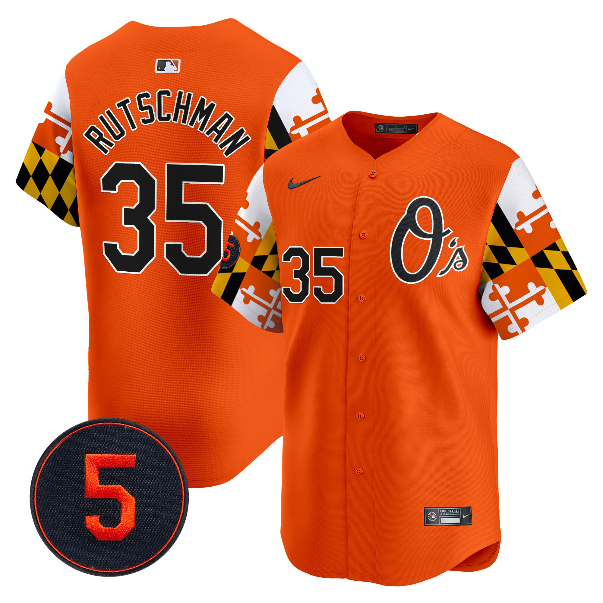 Men’s Baltimore Orioles Robinson Patch Vapor Premier Limited Jersey V5 - All Stitched - Image 25