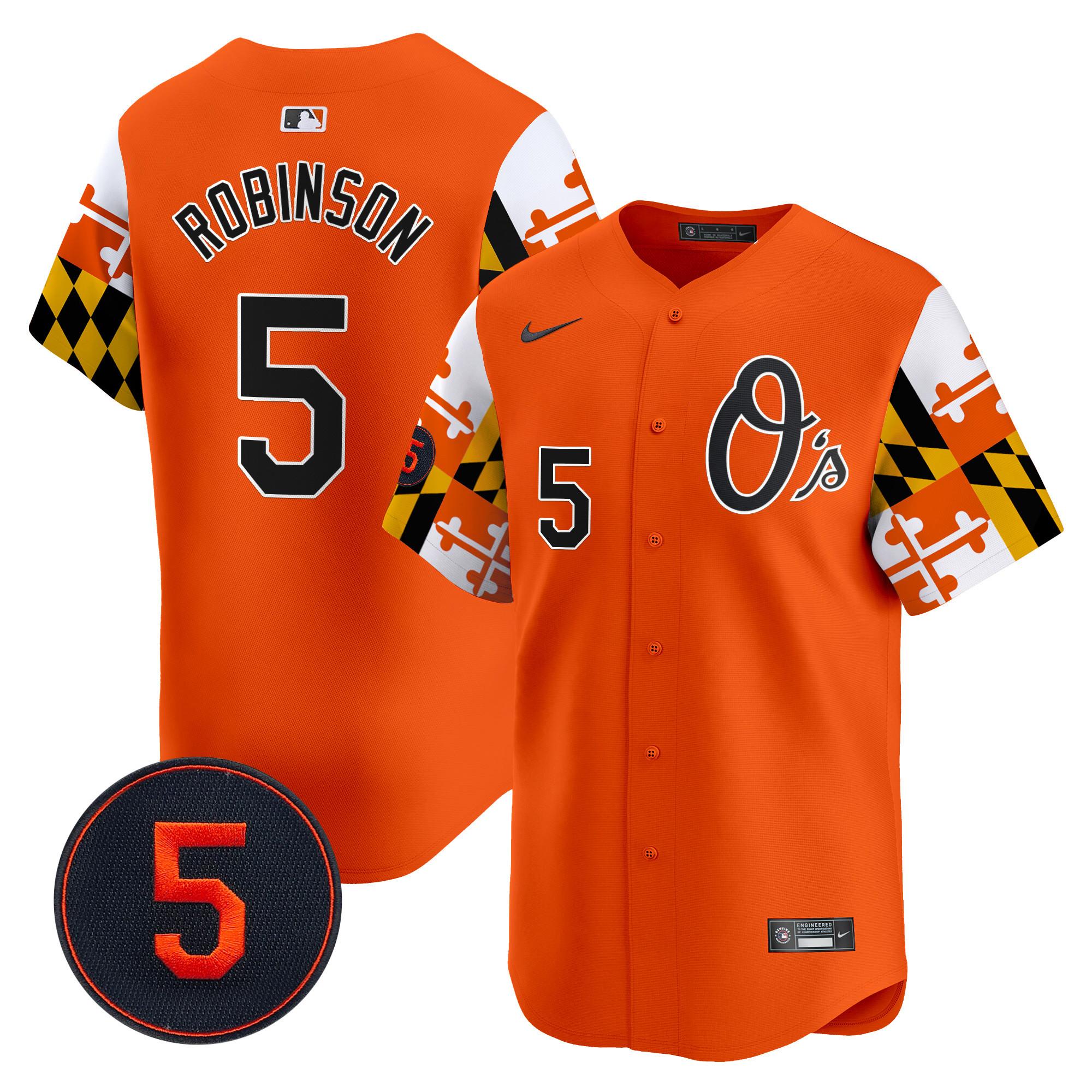 Men’s Baltimore Orioles Robinson Patch Vapor Premier Limited Jersey V5 - All Stitched - Image 26
