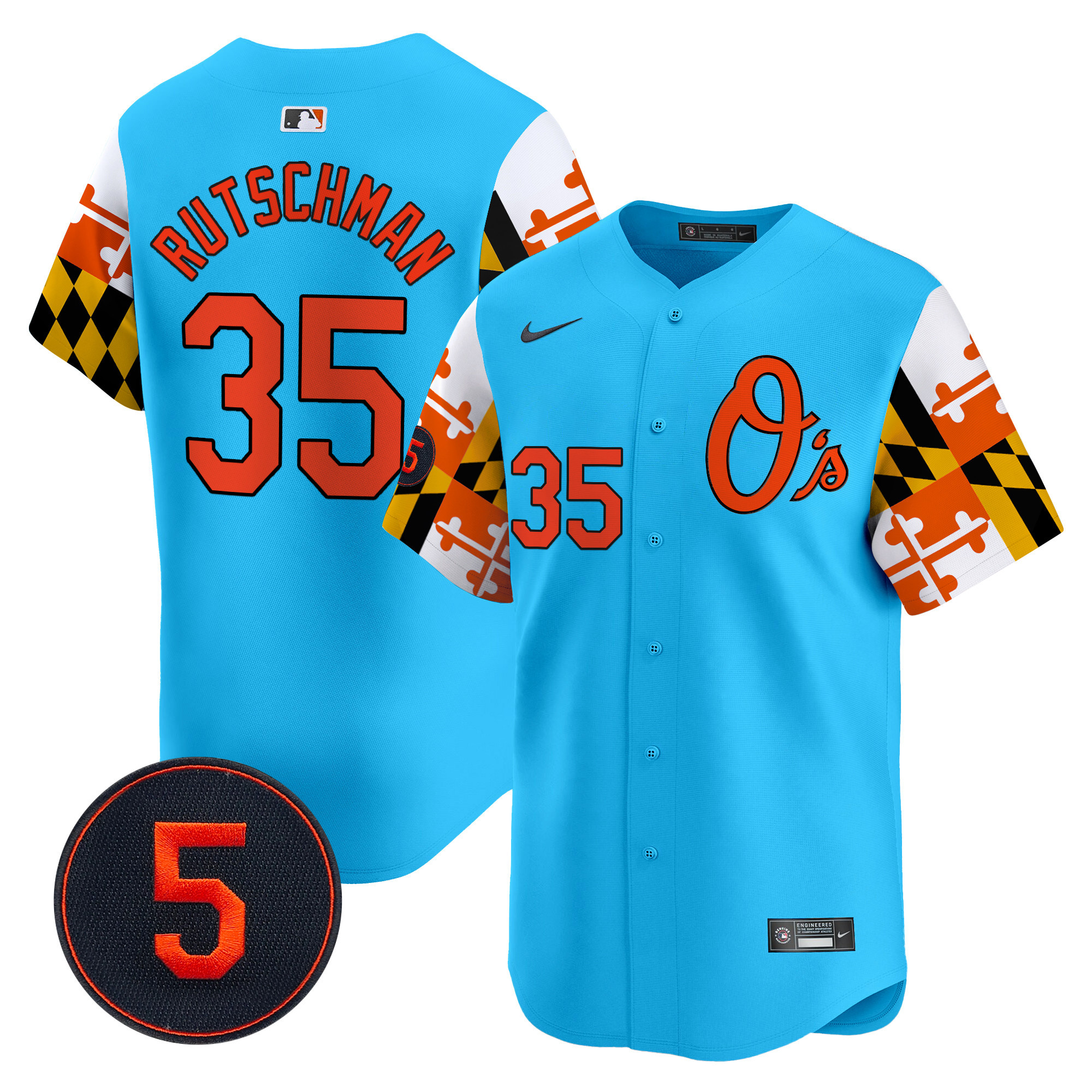Men’s Baltimore Orioles Robinson Patch Vapor Premier Limited Jersey V5 - All Stitched - Image 33