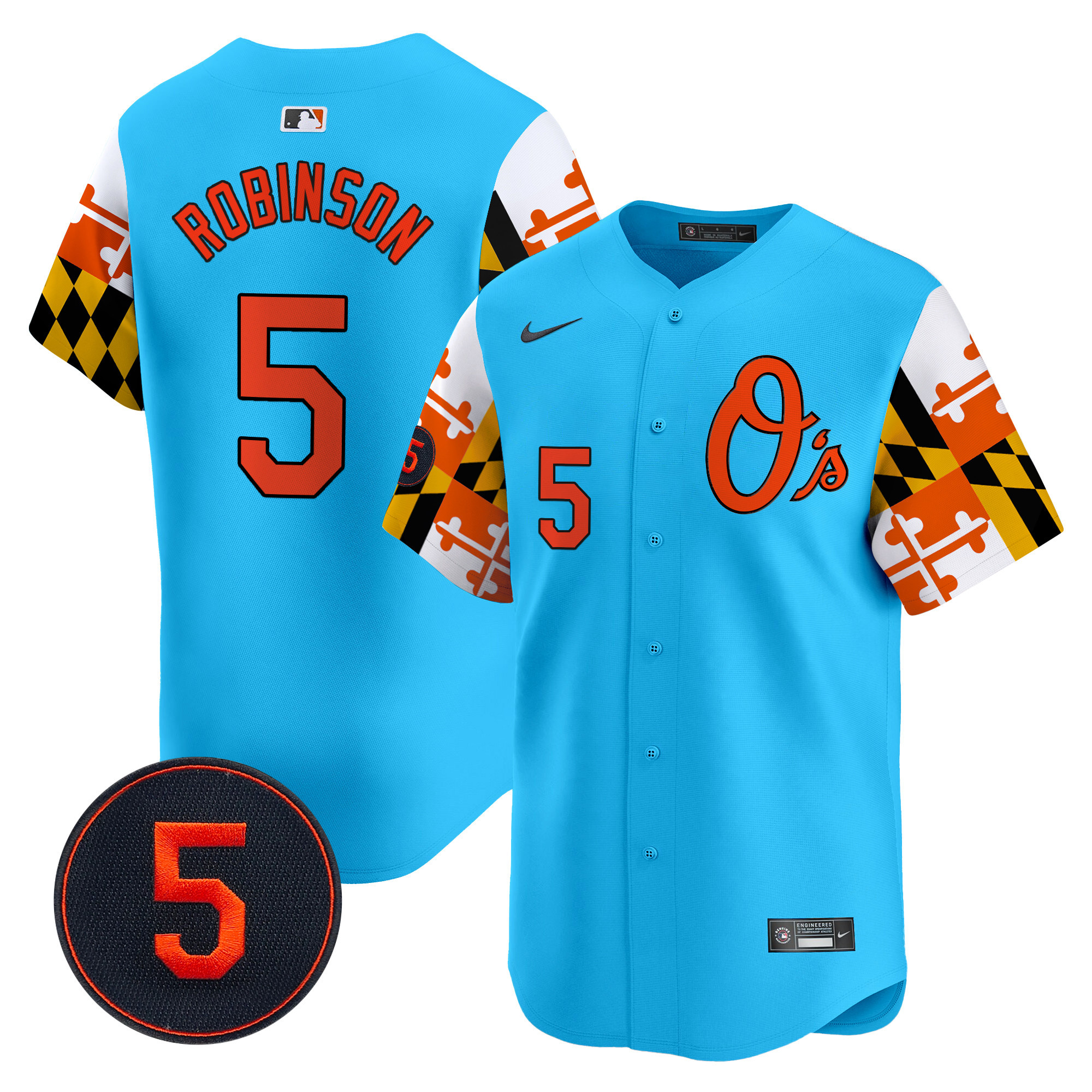 Men’s Baltimore Orioles Robinson Patch Vapor Premier Limited Jersey V5 - All Stitched - Image 34