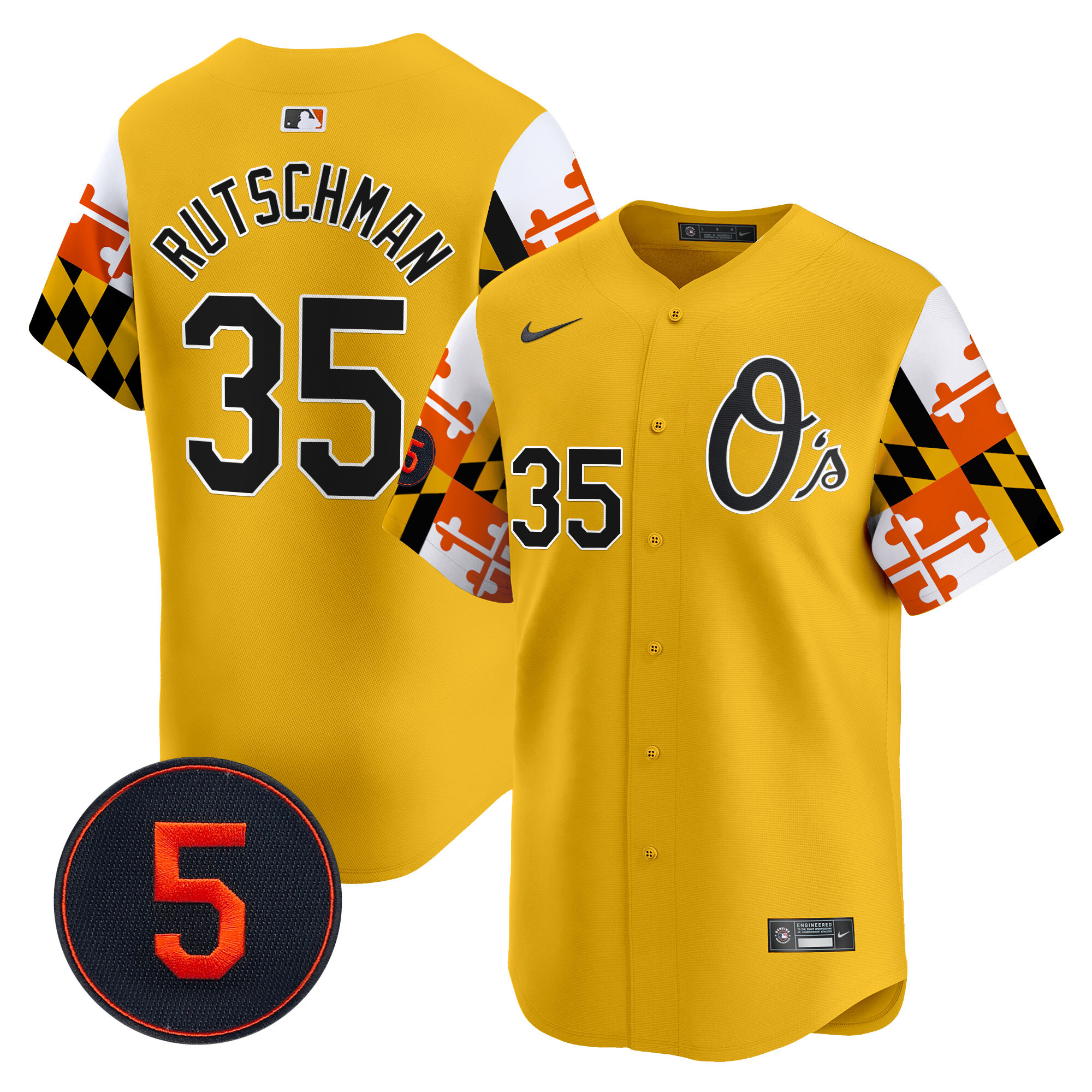 Men’s Baltimore Orioles Robinson Patch Vapor Premier Limited Jersey V5 - All Stitched - Image 41