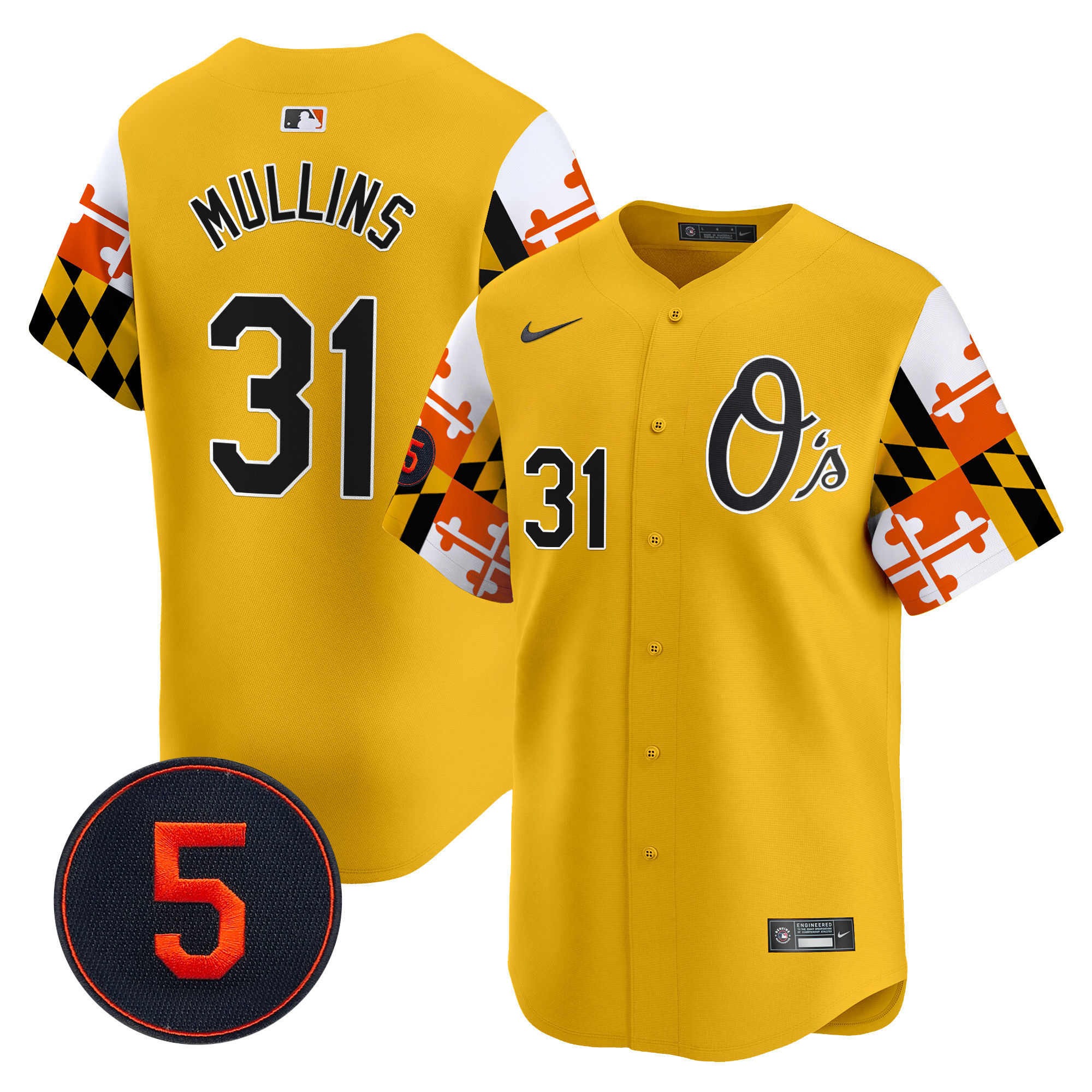 Men’s Baltimore Orioles Robinson Patch Vapor Premier Limited Jersey V5 - All Stitched - Image 44