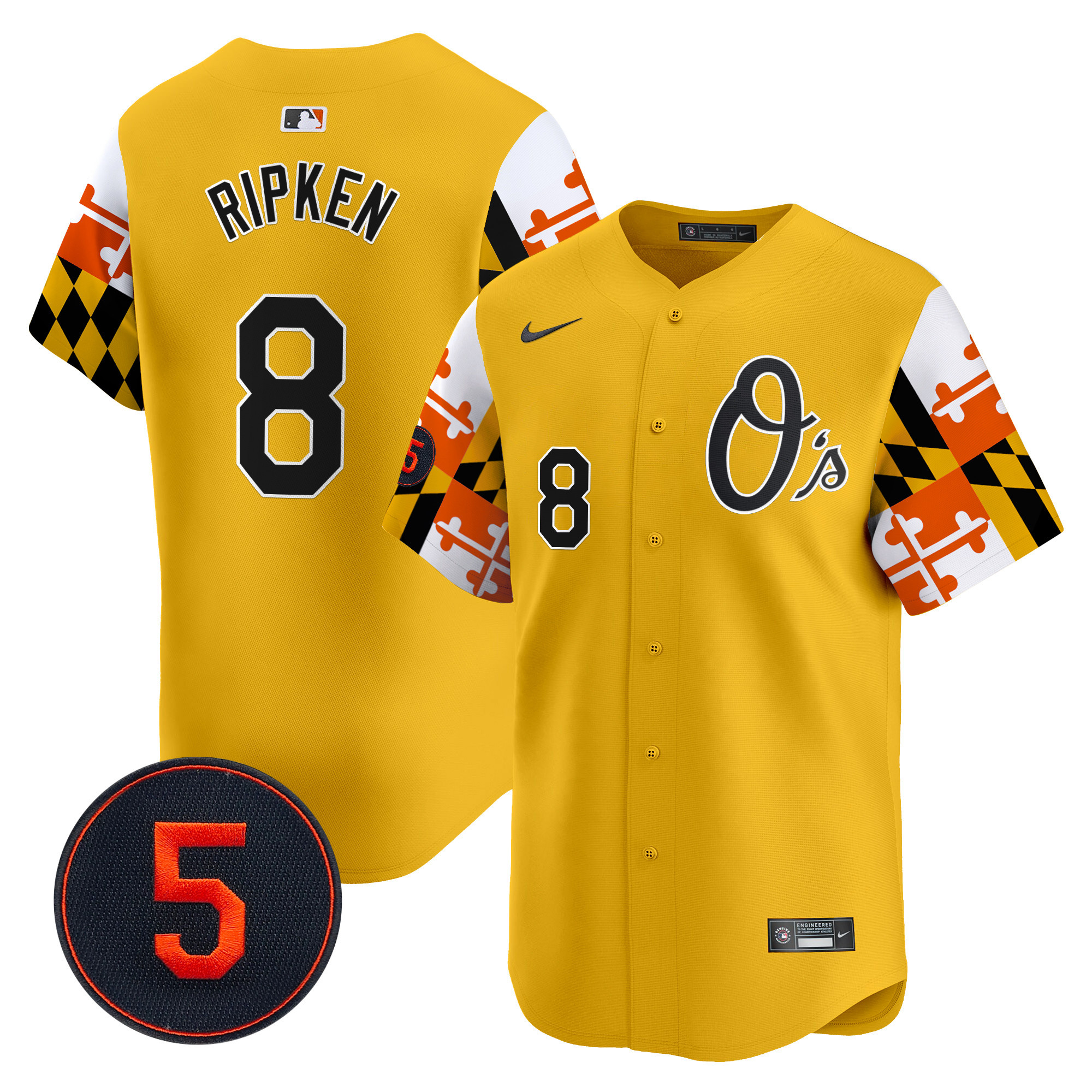 Men’s Baltimore Orioles Robinson Patch Vapor Premier Limited Jersey V5 - All Stitched - Image 46