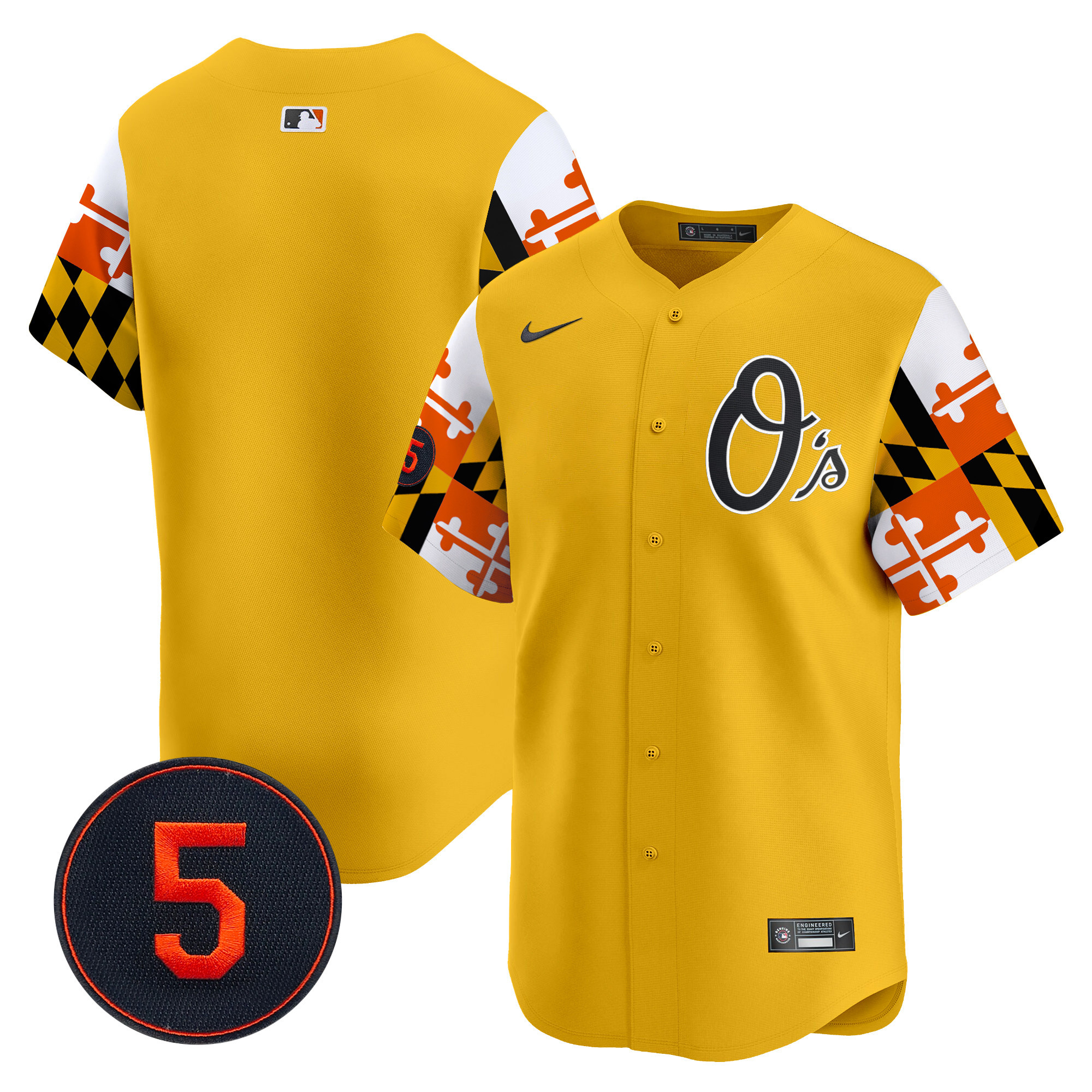 Men’s Baltimore Orioles Robinson Patch Vapor Premier Limited Jersey V5 - All Stitched - Image 48