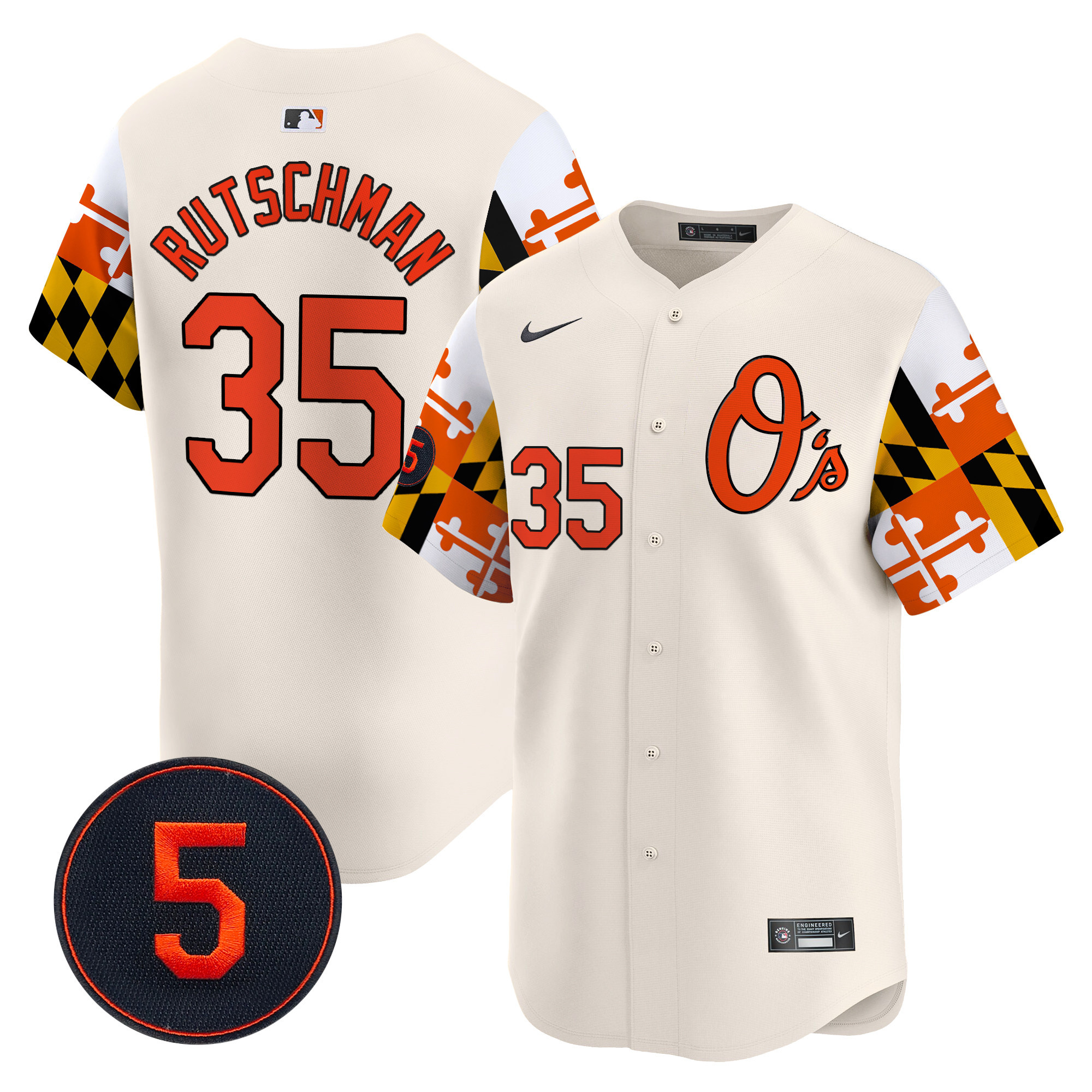 Men’s Baltimore Orioles Robinson Patch Vapor Premier Limited Jersey V5 - All Stitched