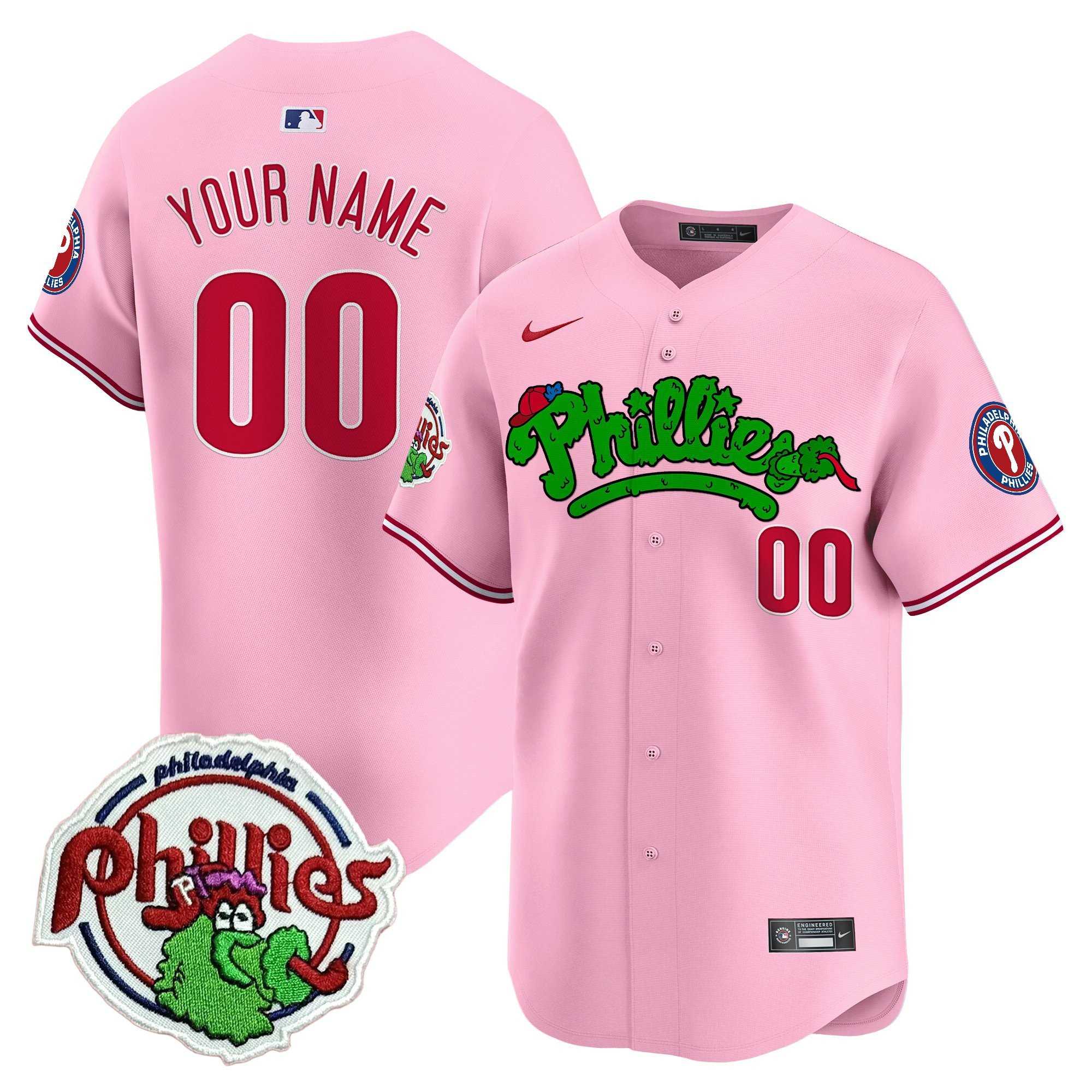 Unisex Phillies Phanatic Patch Vapor Premier Limited Custom Jersey V2 - All Stitched - Image 2