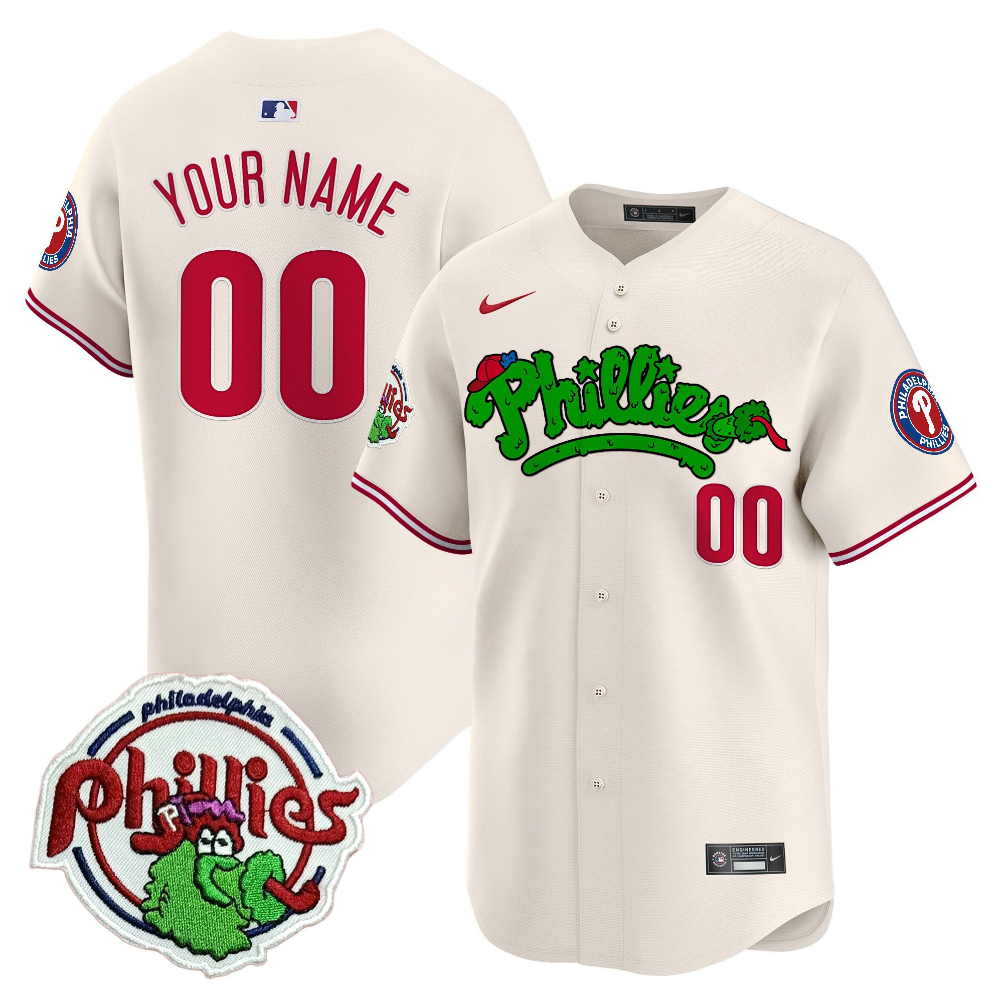 Unisex Phillies Phanatic Patch Vapor Premier Limited Custom Jersey V2 - All Stitched - Image 3