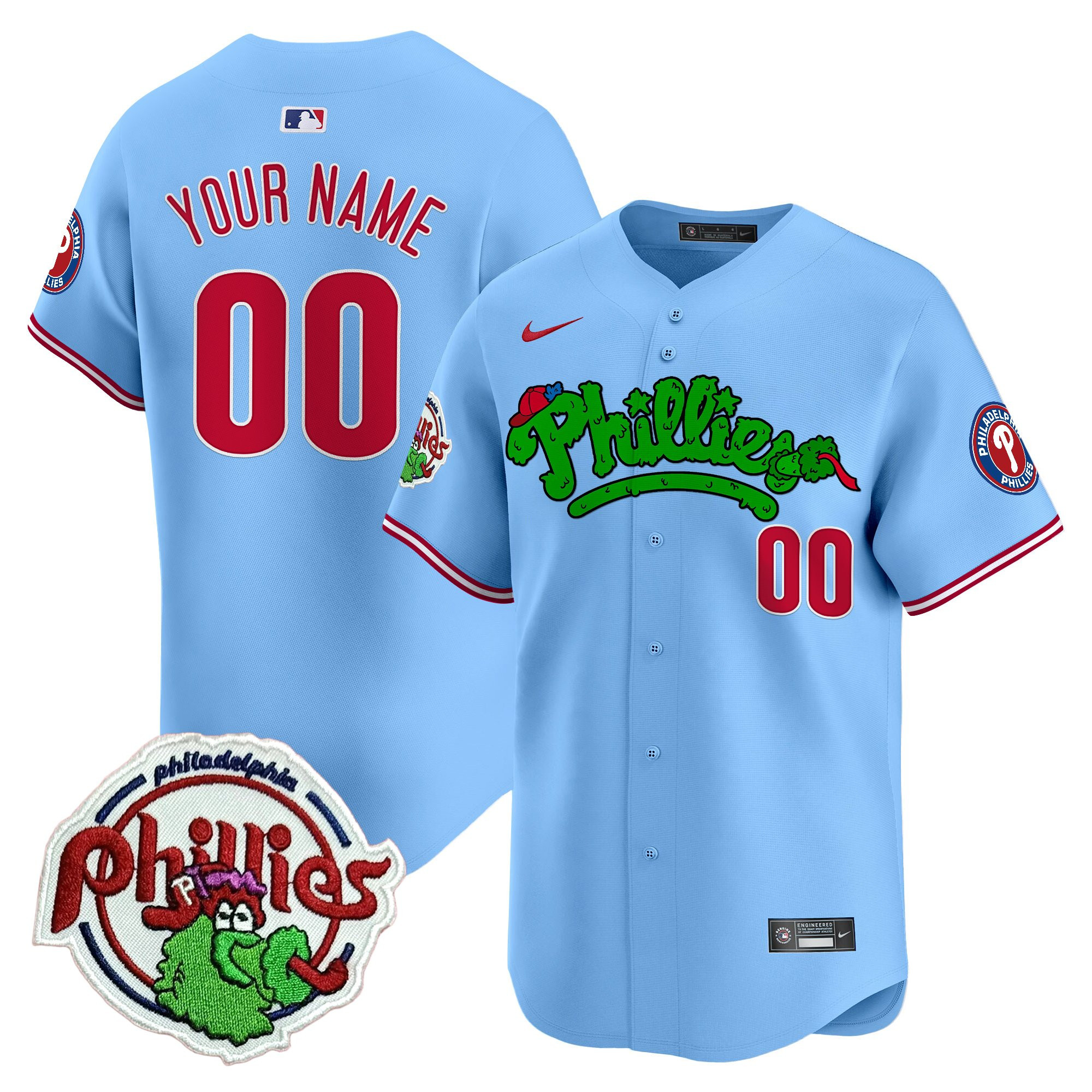Unisex Phillies Phanatic Patch Vapor Premier Limited Custom Jersey V2 - All Stitched
