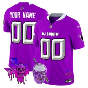 Houston Texans DJ Screw Vapor Limited Custom Jersey - All Stitched